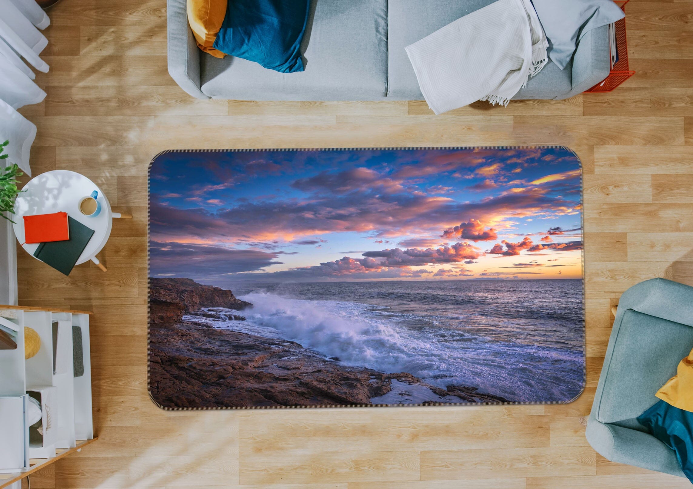 3D Sunset River 1164 Marco Carmassi Rug Non Slip Rug Mat Mat AJ Creativity Home