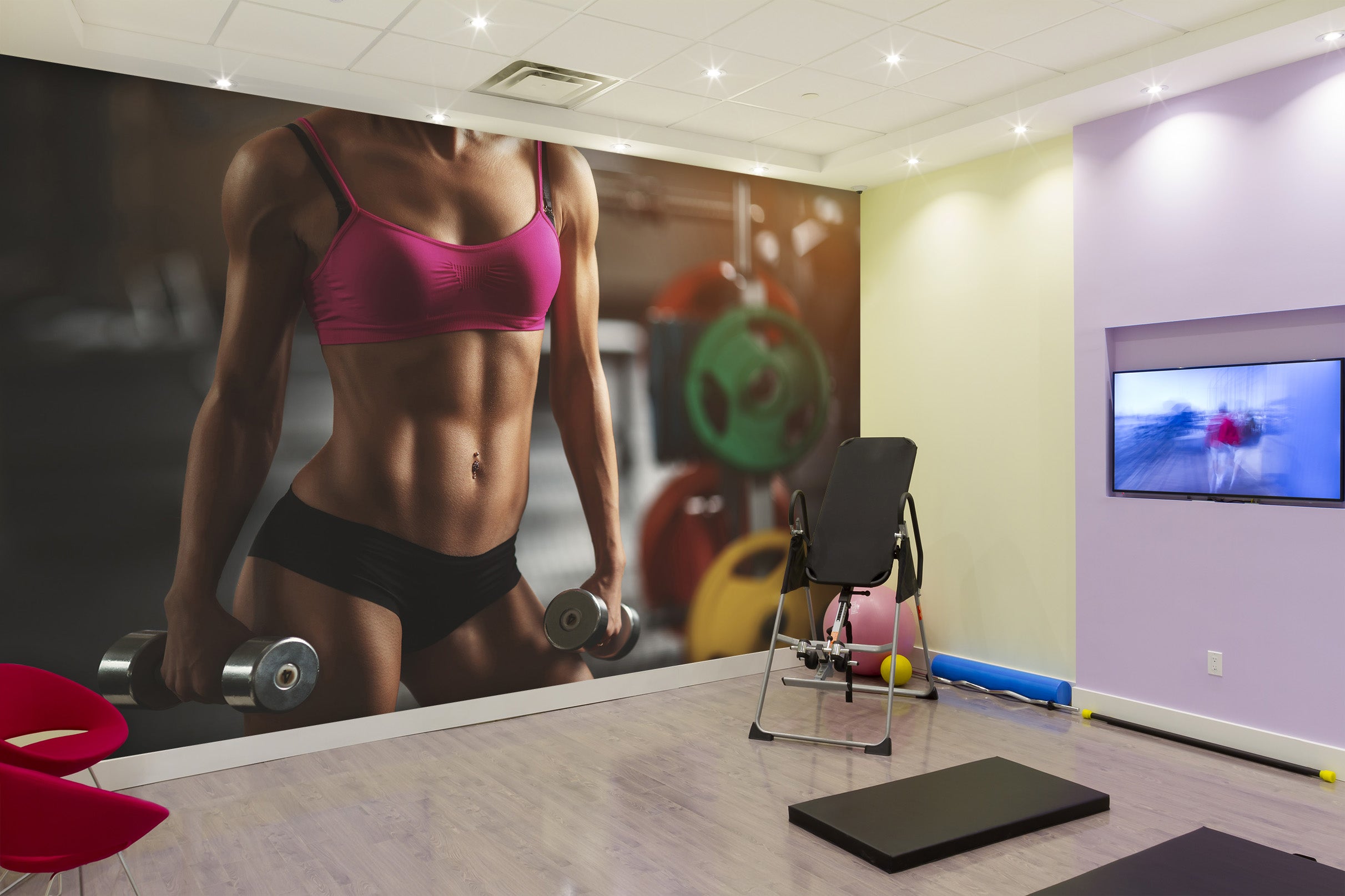 3D Fitness Girl 031 Wall Murals Wallpaper AJ Wallpaper 2