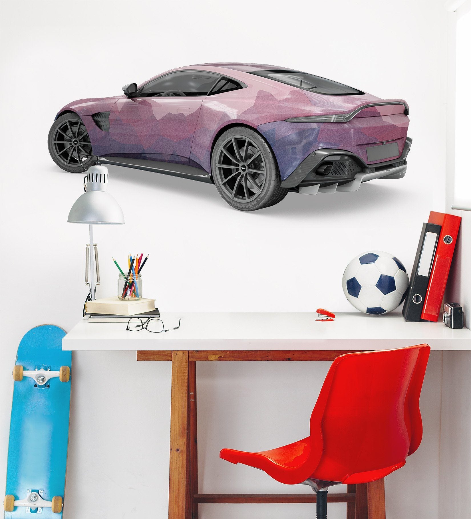 3D Purple Supercar 261 Vehicles Wallpaper AJ Wallpaper