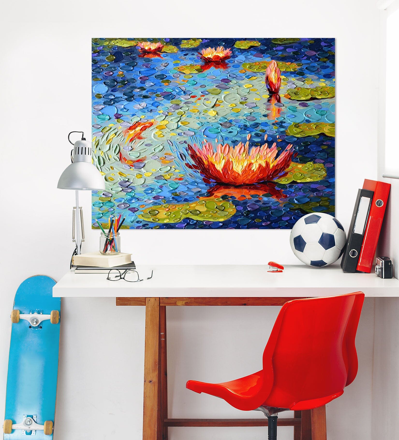 3D Lotus Pond 016 Dena Tollefson Wall Sticker Wallpaper AJ Wallpaper 2