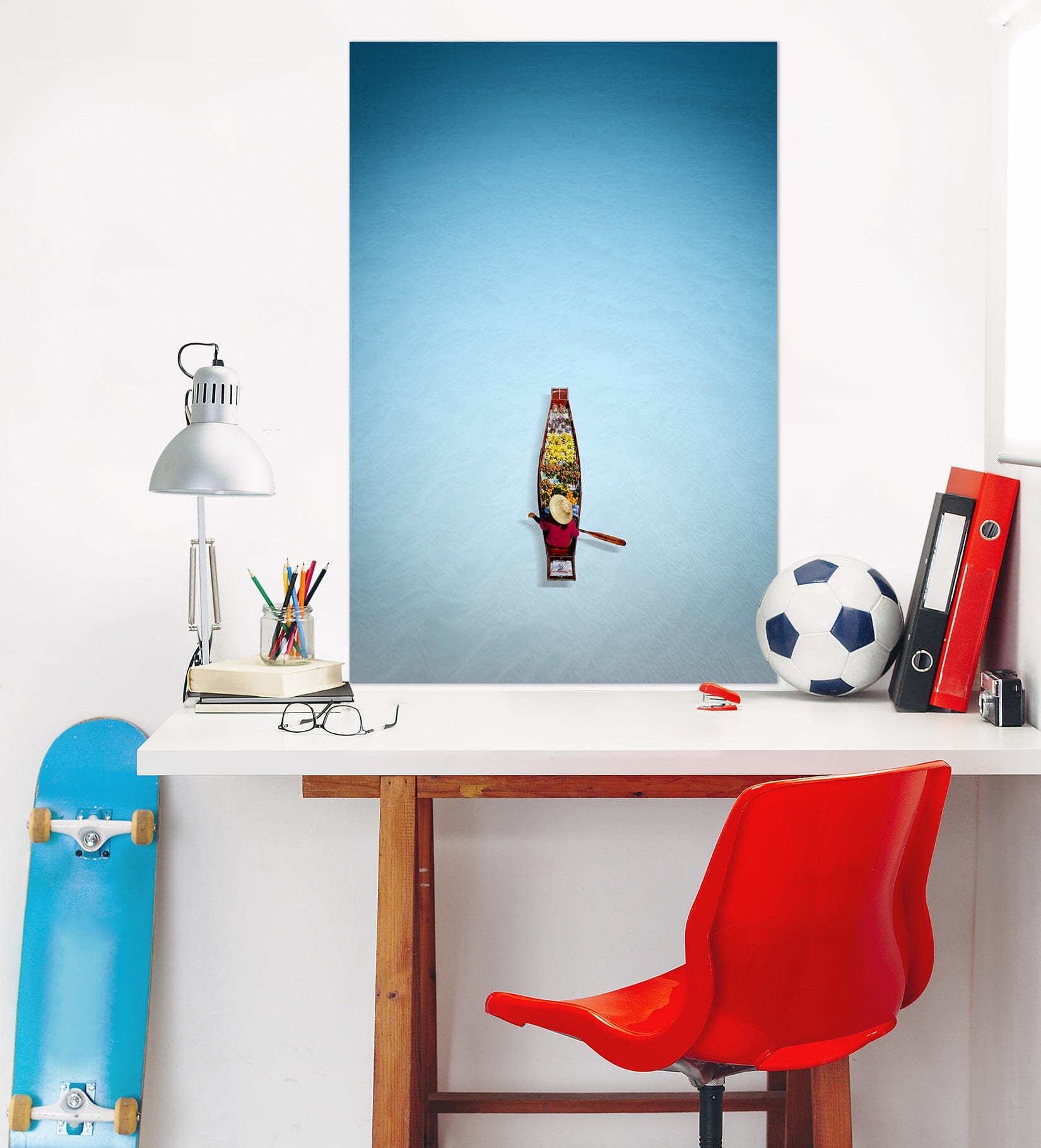 3D Boat In River 194 Marco Carmassi Wall Sticker Wallpaper AJ Wallpaper 2