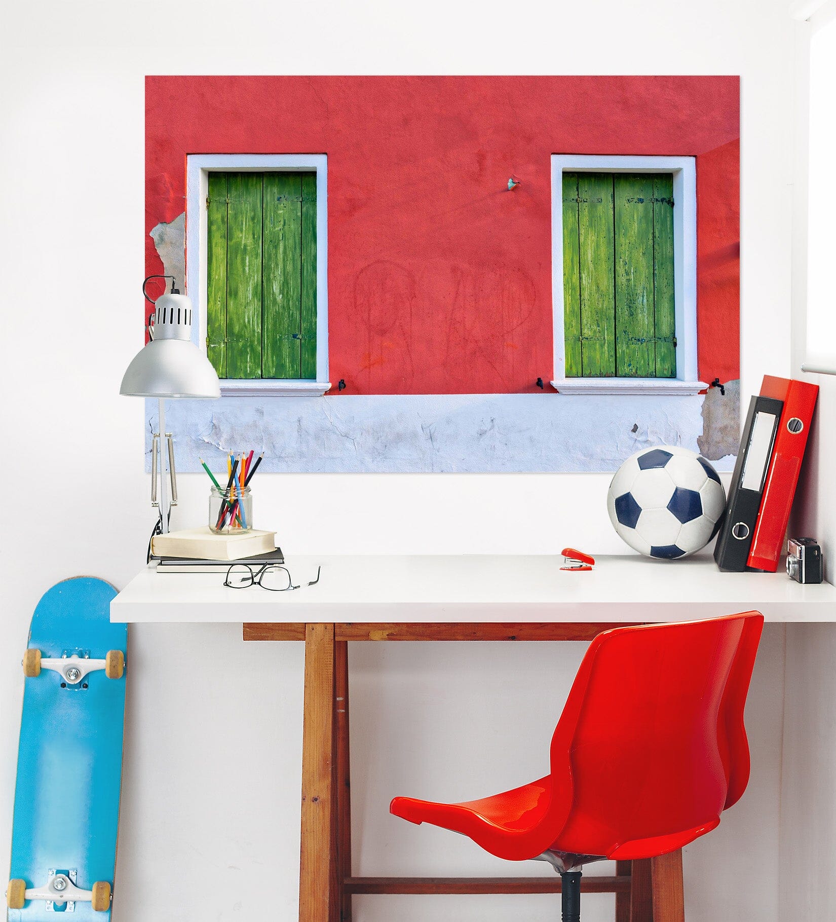 3D Green Door 153 Marco Carmassi Wall Sticker Wallpaper AJ Wallpaper 2