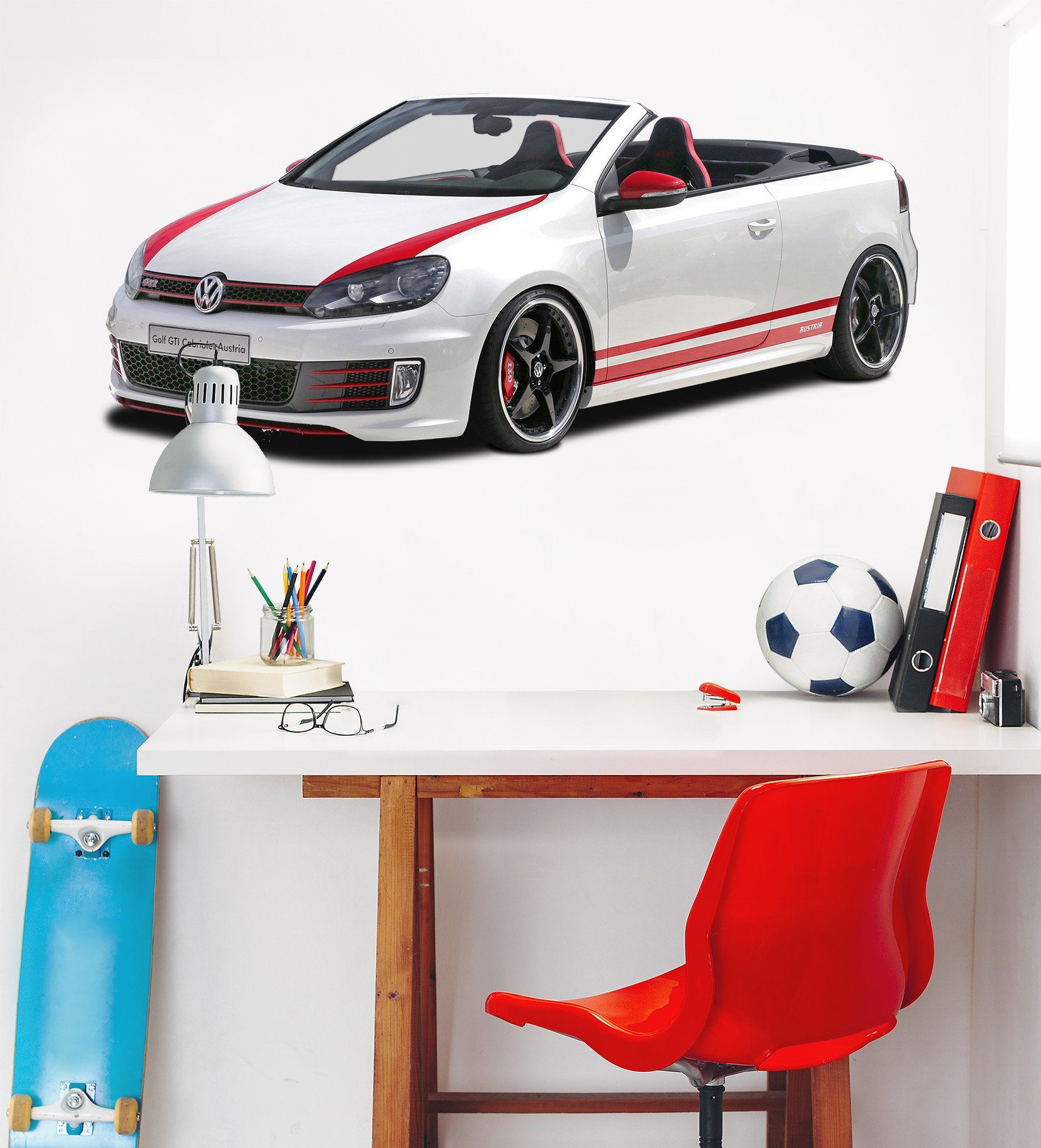 3D Volks Wagon White 0264 Vehicles Wallpaper AJ Wallpaper