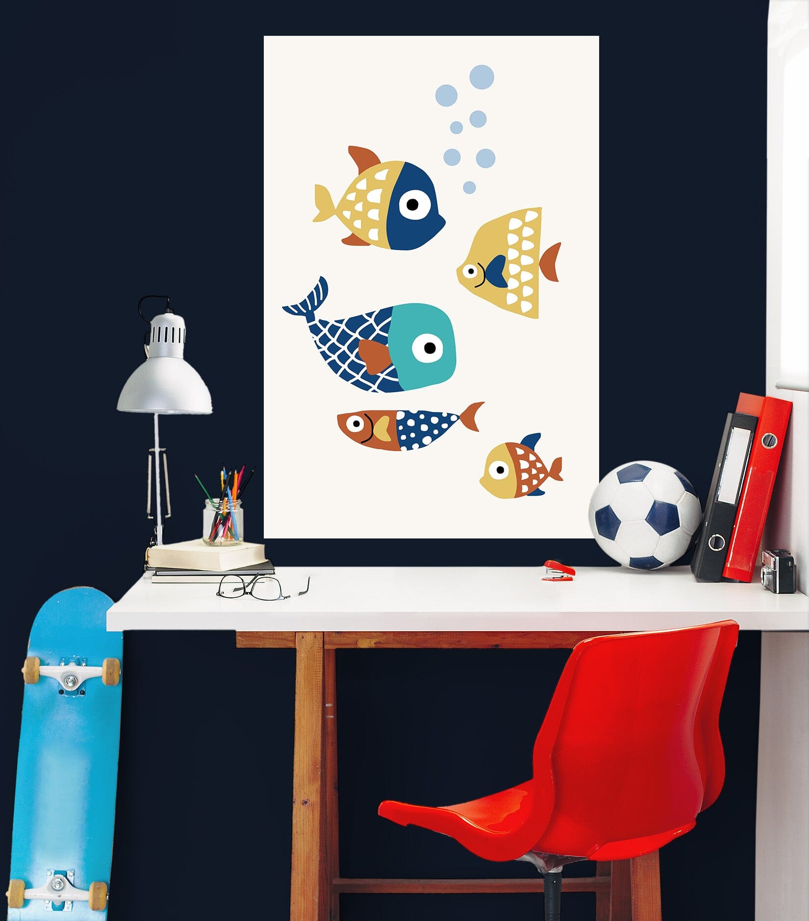 3D Fish Family 177 Boris Draschoff Wall Sticker Wallpaper AJ Wallpaper 2