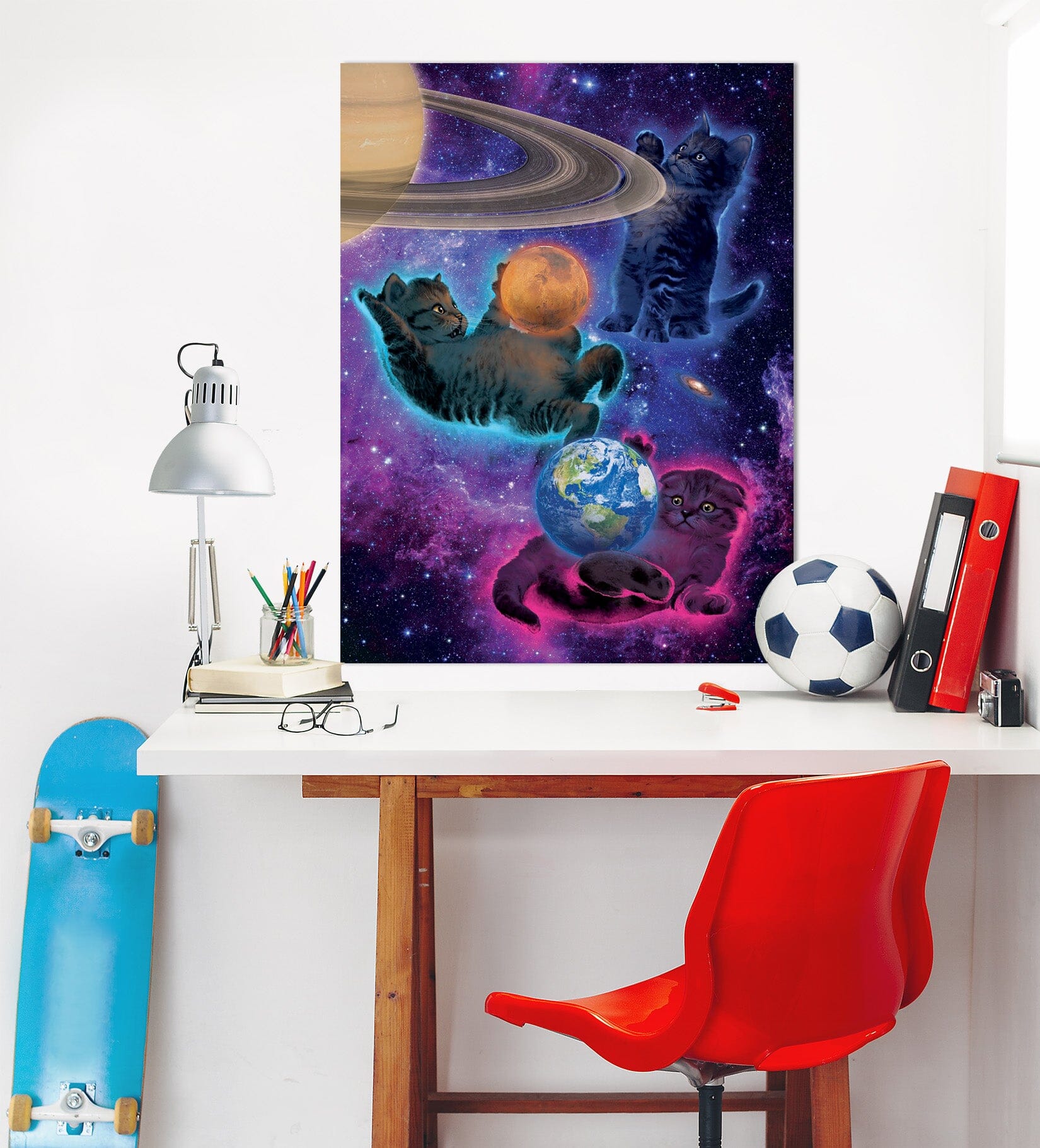 3D Cosmic Kittens 026 Vincent Hie Wall Sticker Wallpaper AJ Wallpaper 2
