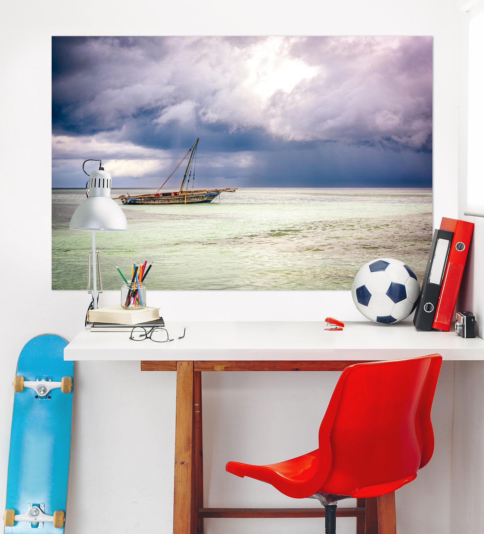 3D Storm Danger Ship 155 Marco Carmassi Wall Sticker Wallpaper AJ Wallpaper 2