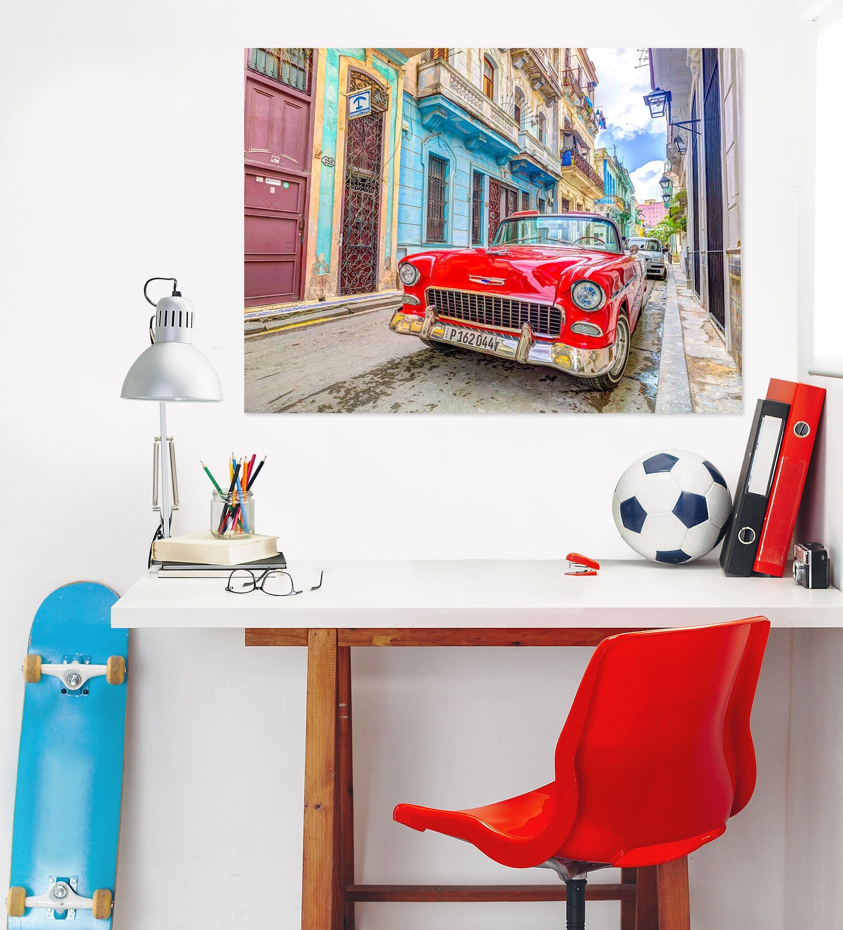 3D Red Truck 029 Assaf Frank Wall Sticker Wallpaper AJ Wallpaper 2