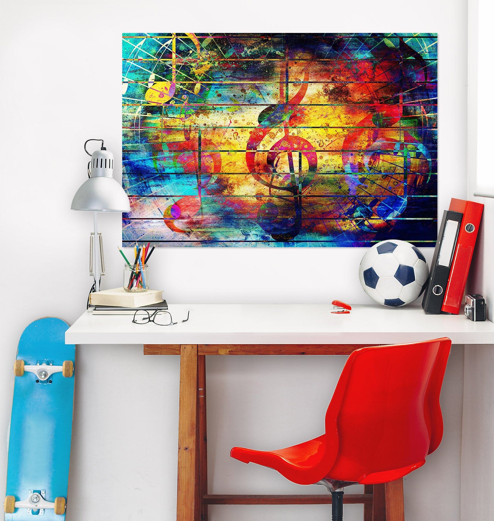 3D Red Note Pattern 1037 Wall Sticker Wallpaper AJ Wallpaper 2