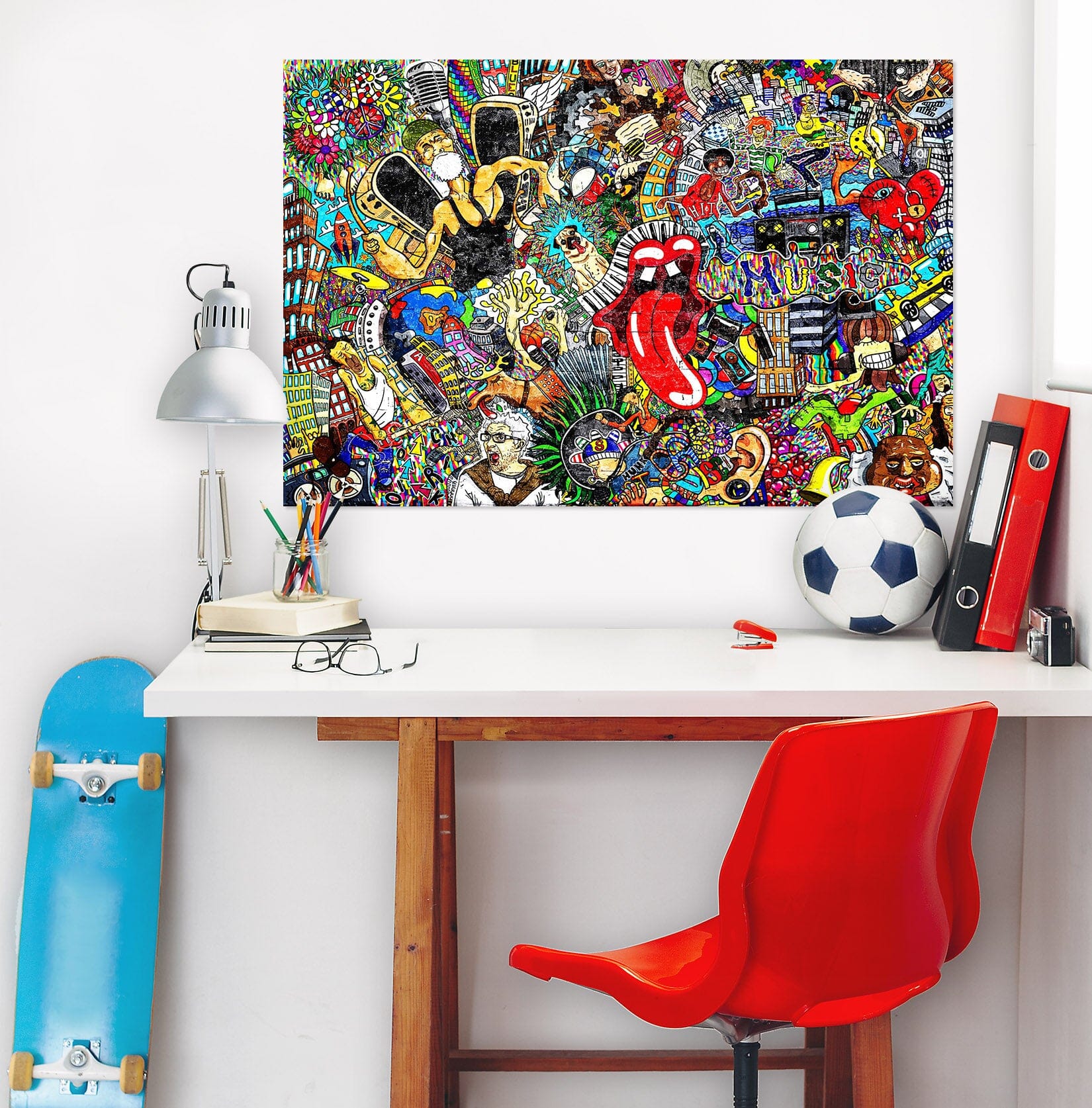 3D Graffiti Old Man 1048 Wall Sticker Wallpaper AJ Wallpaper 2