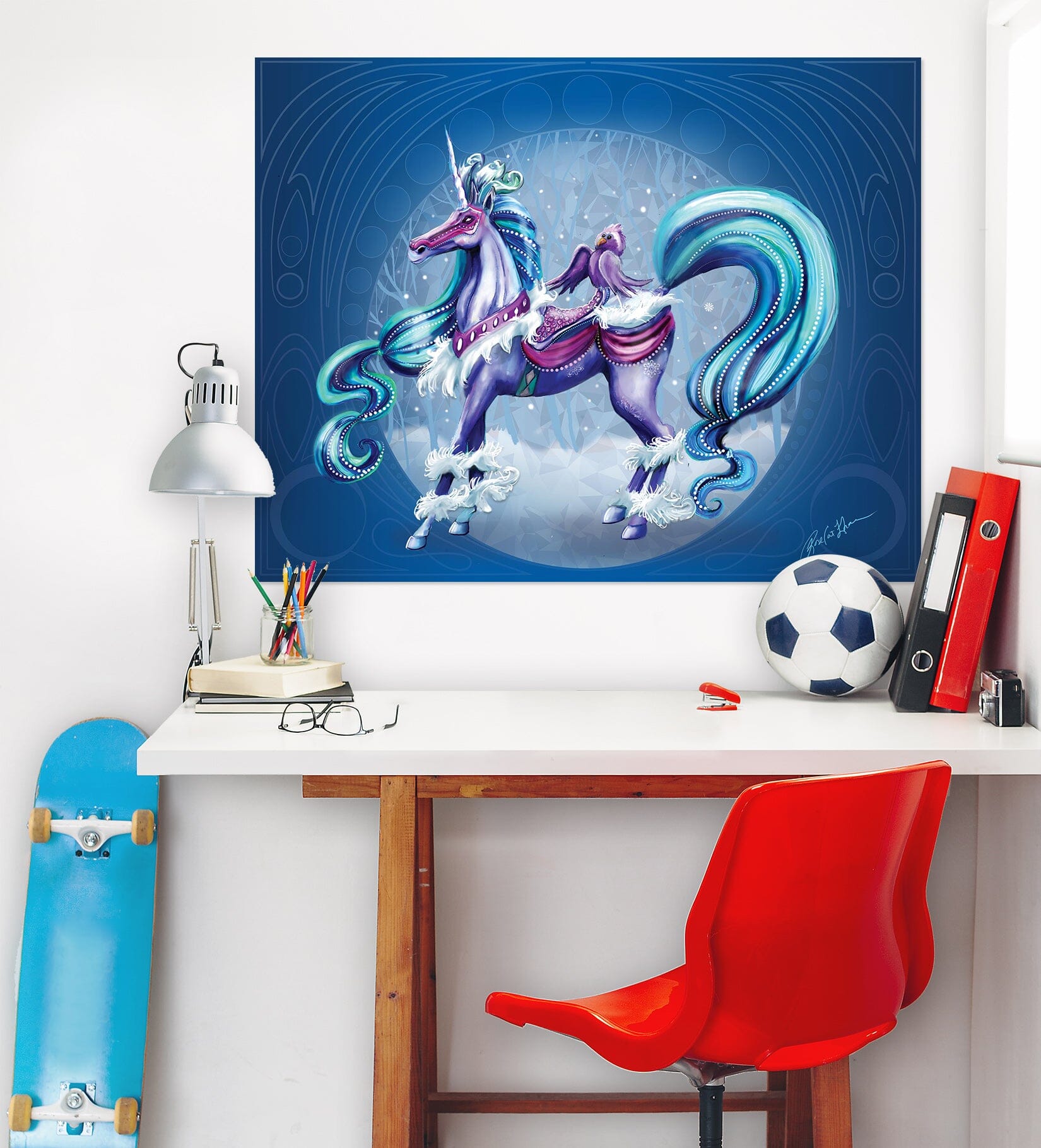 3D Cloud Unicorn 207 Rose Catherine Khan Wall Sticker Wallpaper AJ Wallpaper 2