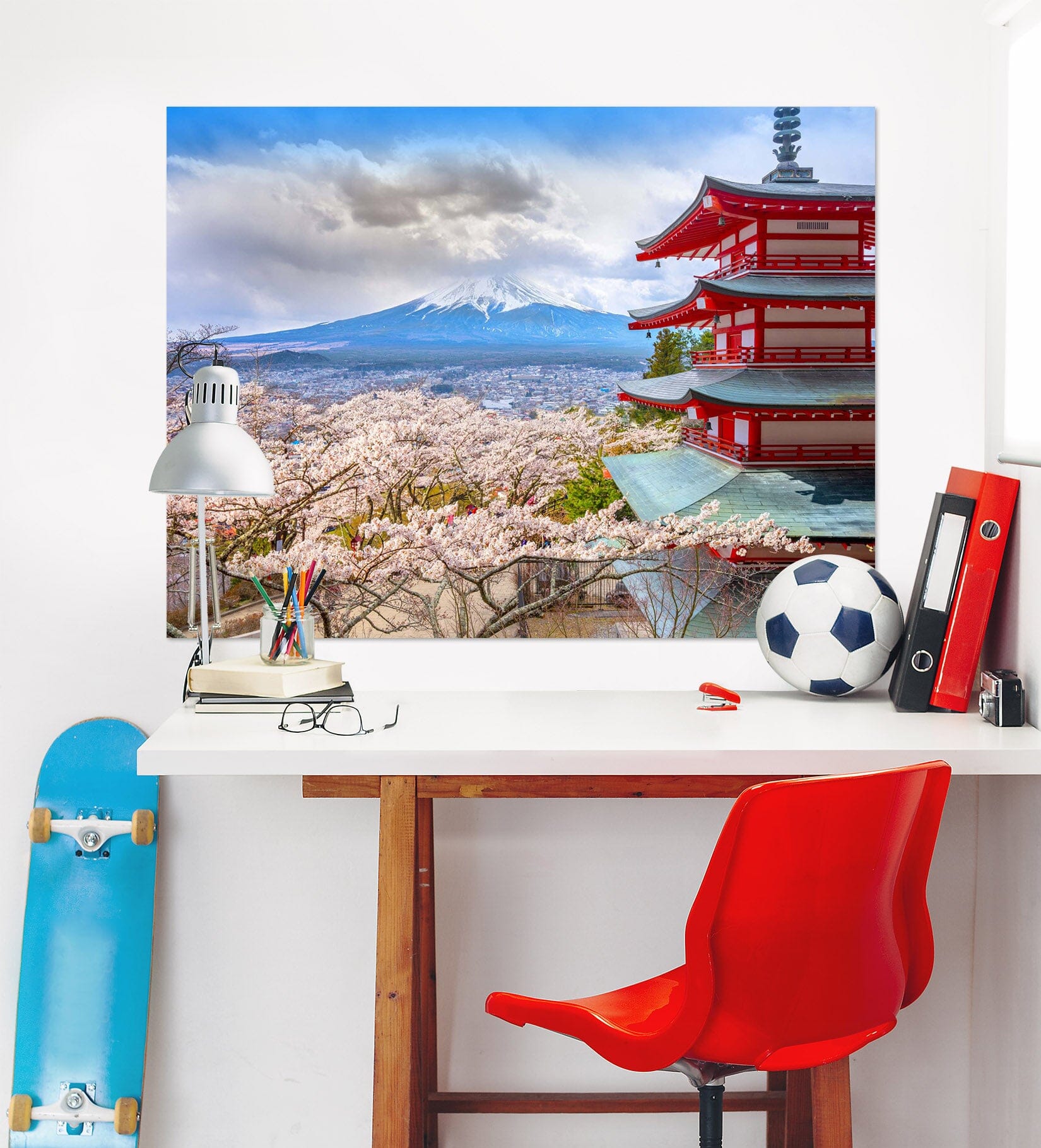 3D Cherry Blossom Temple 126 Marco Carmassi Wall Sticker Wallpaper AJ Wallpaper 2