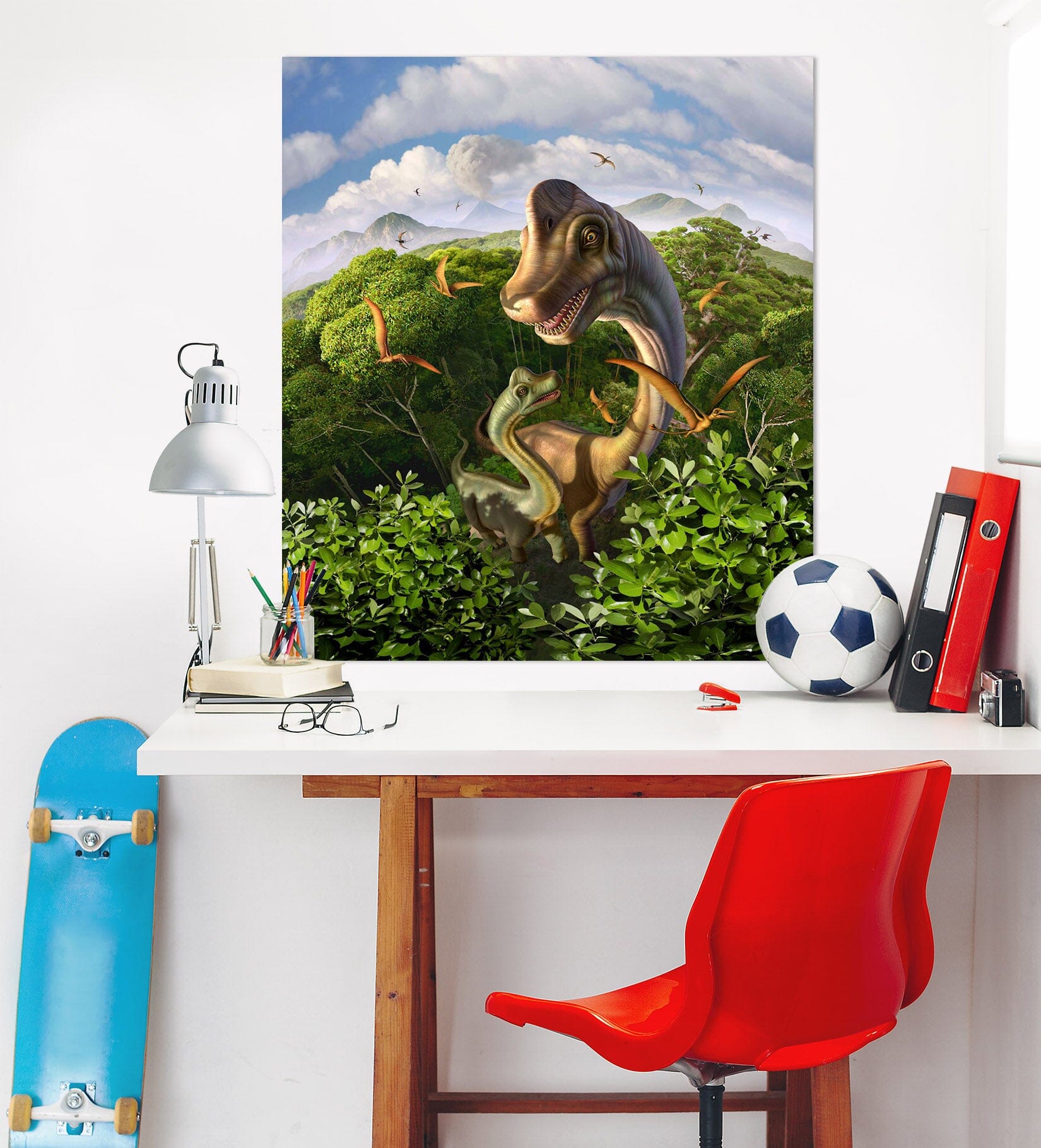 3D Long Necked Dragon 029 Jerry LoFaro Wall Sticker Wallpaper AJ Wallpaper 2