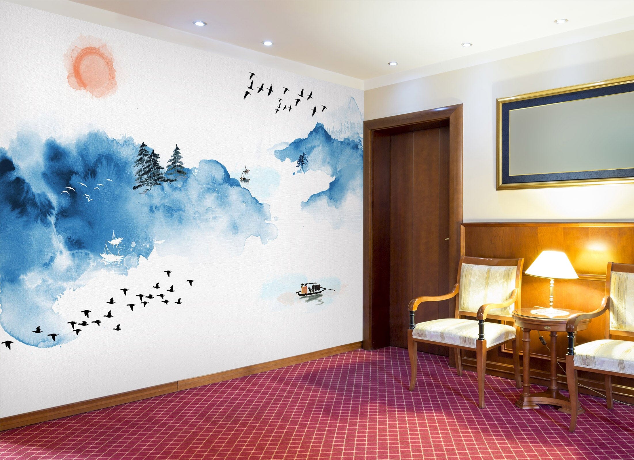 3D Sunrise Bird 1410 Wall Muralss Wallpaper AJ Wallpaper 2