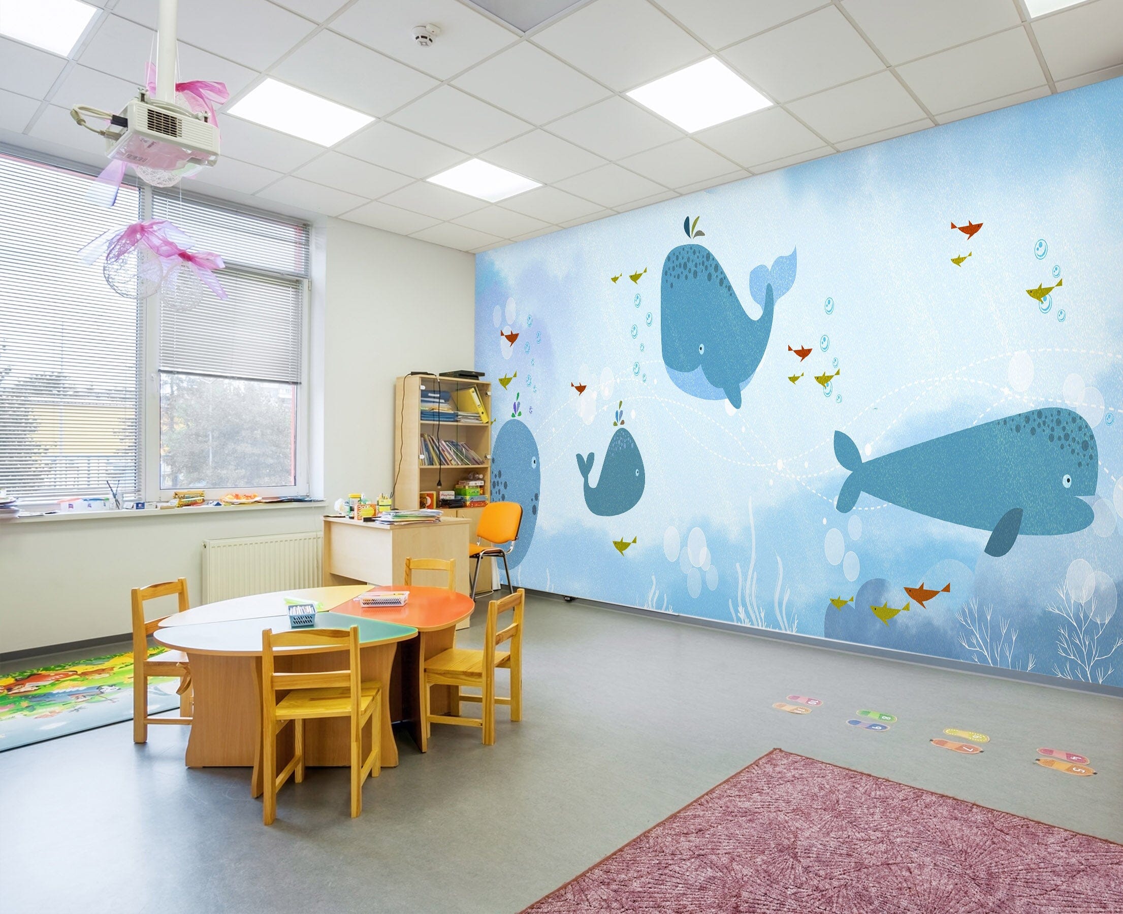 3D Cute Dolphin 008 Wall Murals Wallpaper AJ Wallpaper 2