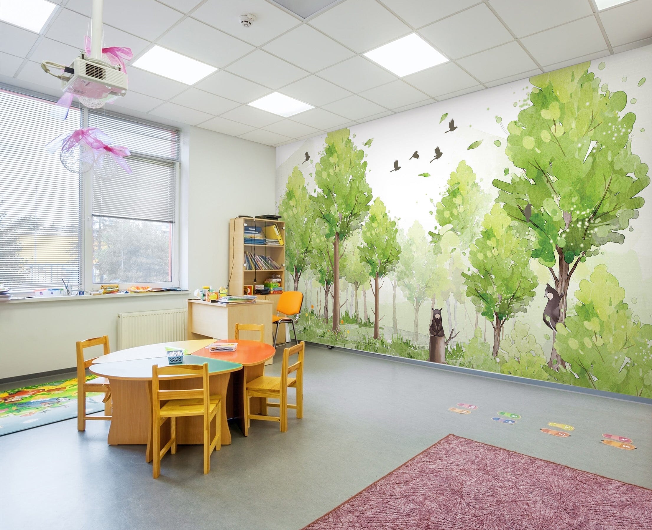 3D Forest Bear 031 Wall Murals Wallpaper AJ Wallpaper 2