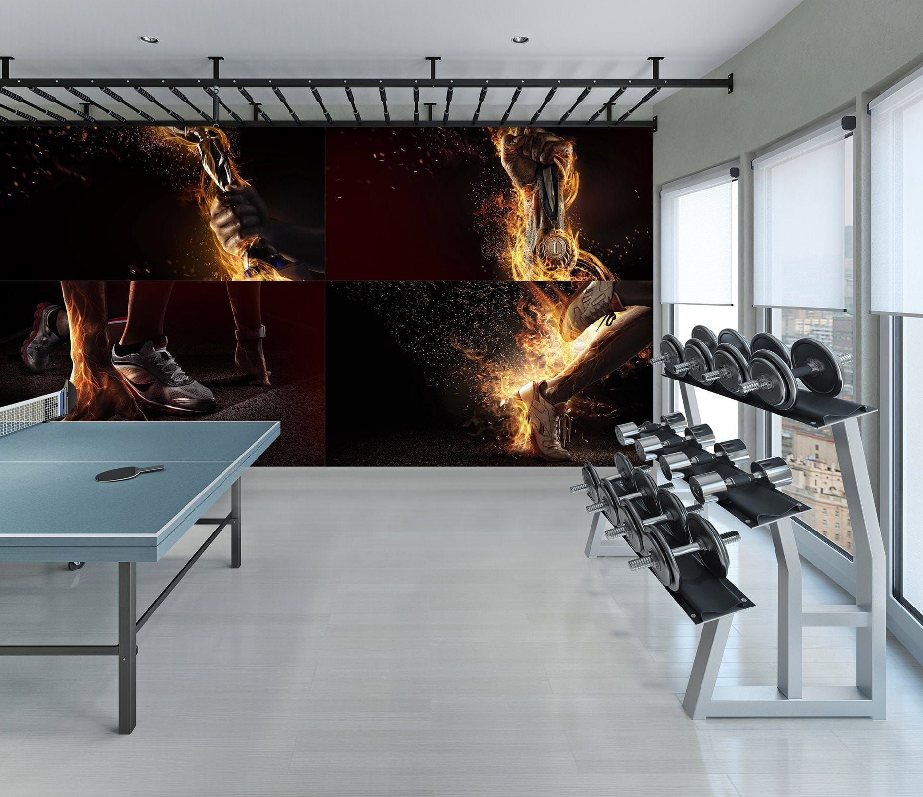 3D Sports Fire 268 Wall Murals Wallpaper AJ Wallpaper 2