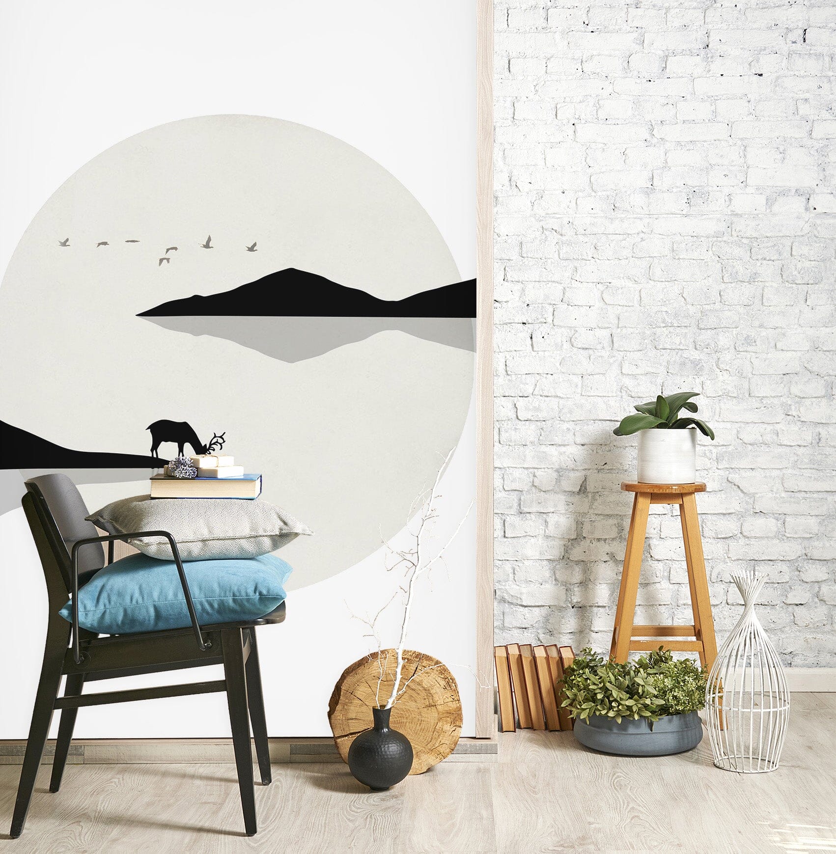 3D Landscape Fawn 061 Wall Murals Wallpaper AJ Wallpaper 2
