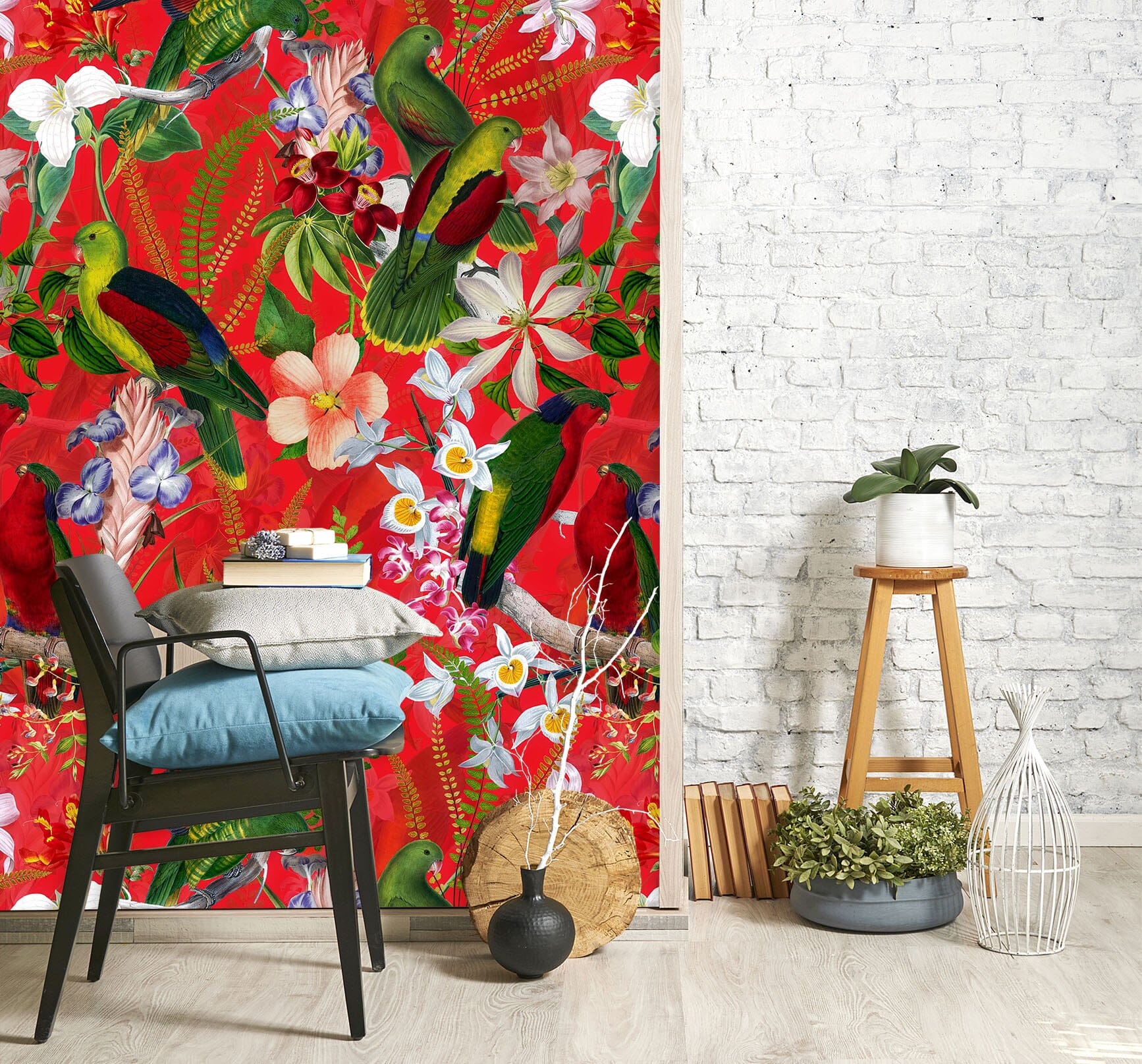 3D Bright Red 182 Uta Naumann Wall Mural Wall Murals Wallpaper AJ Wallpaper 2