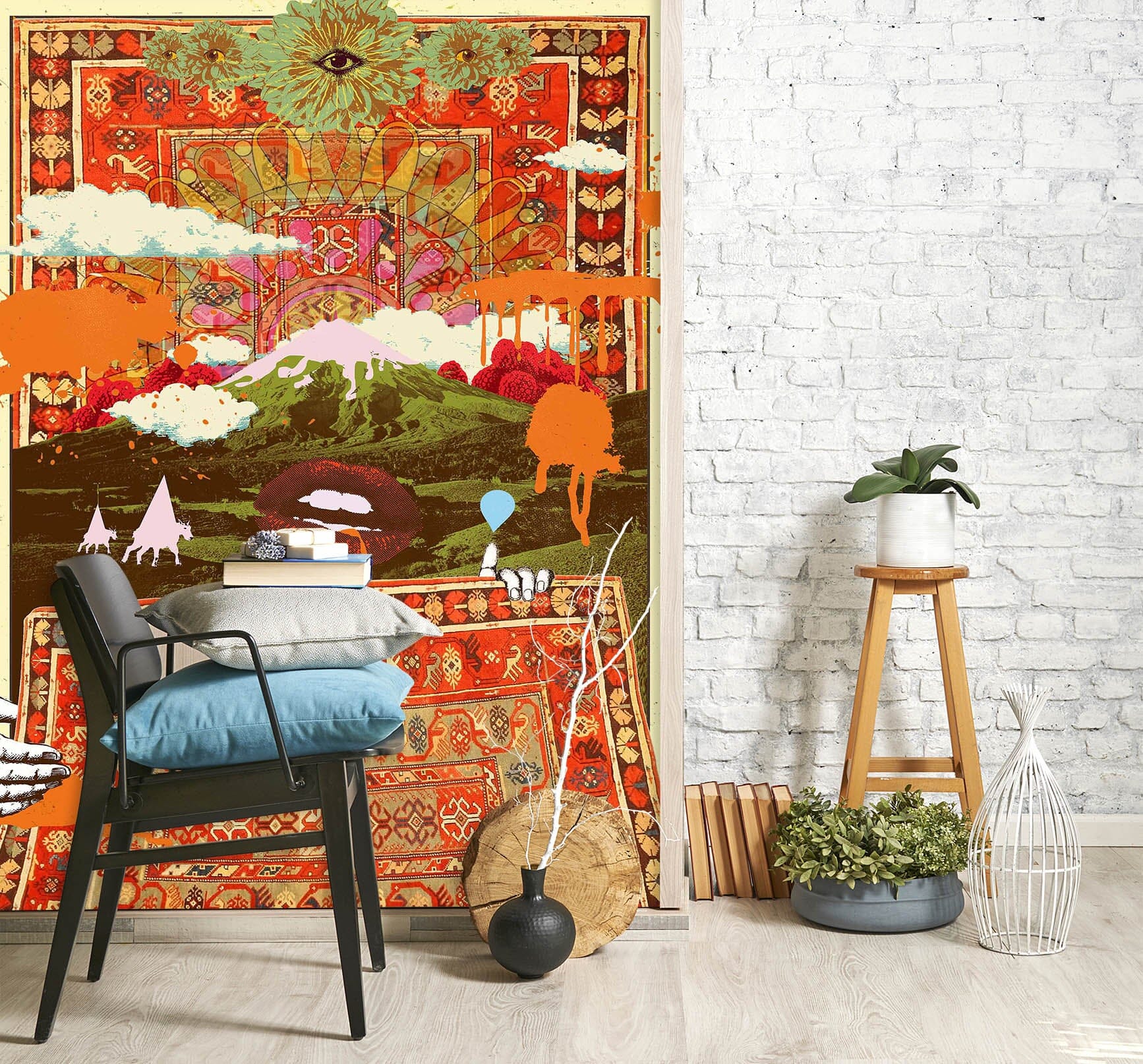 3D Morning Psychedelia 1409 Showdeer Wall Mural Wall Murals Wallpaper AJ Wallpaper 2