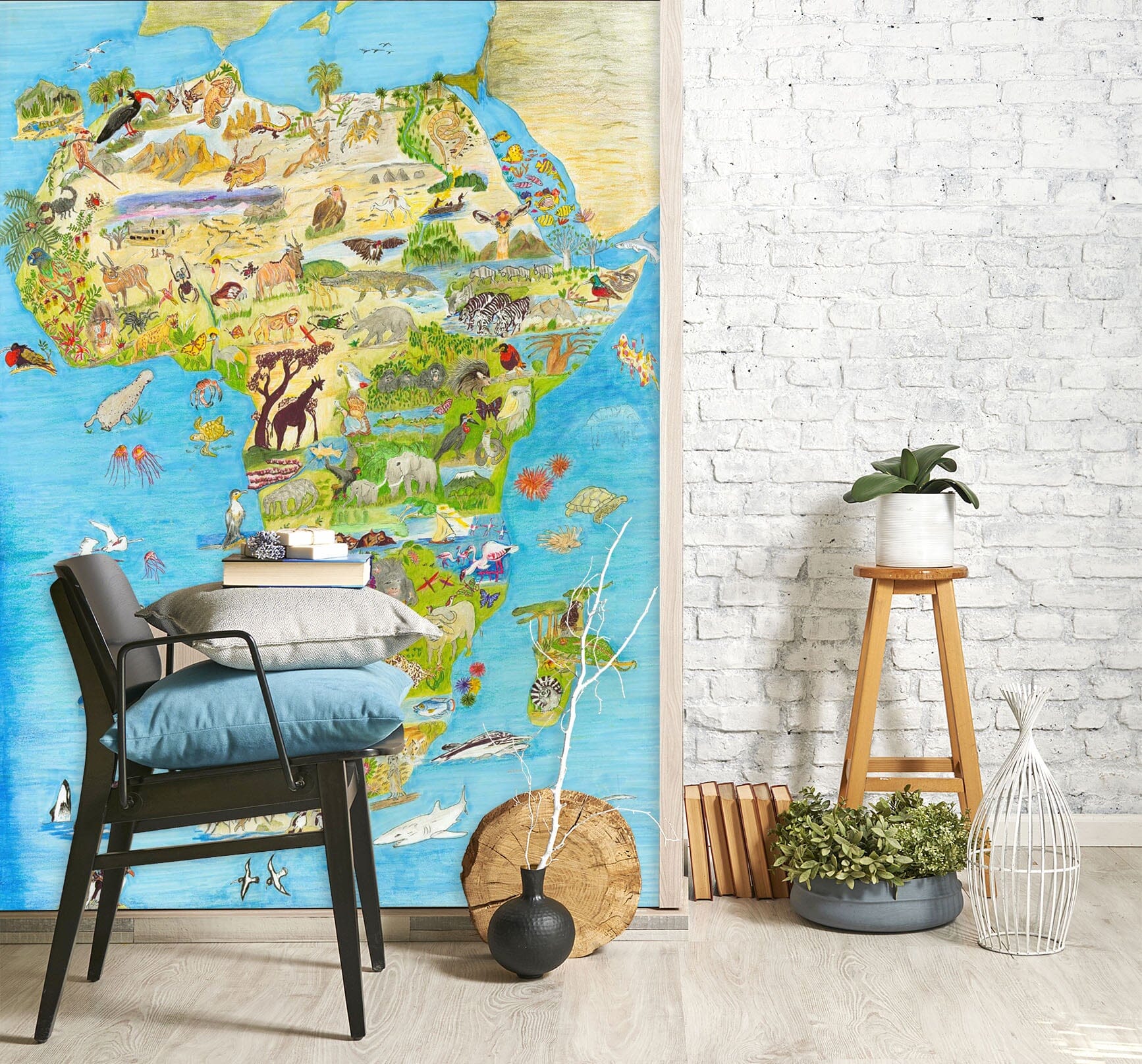 3D Africa Map 1399 Michael Sewell Wall Mural Wall Murals Wallpaper AJ Wallpaper 2