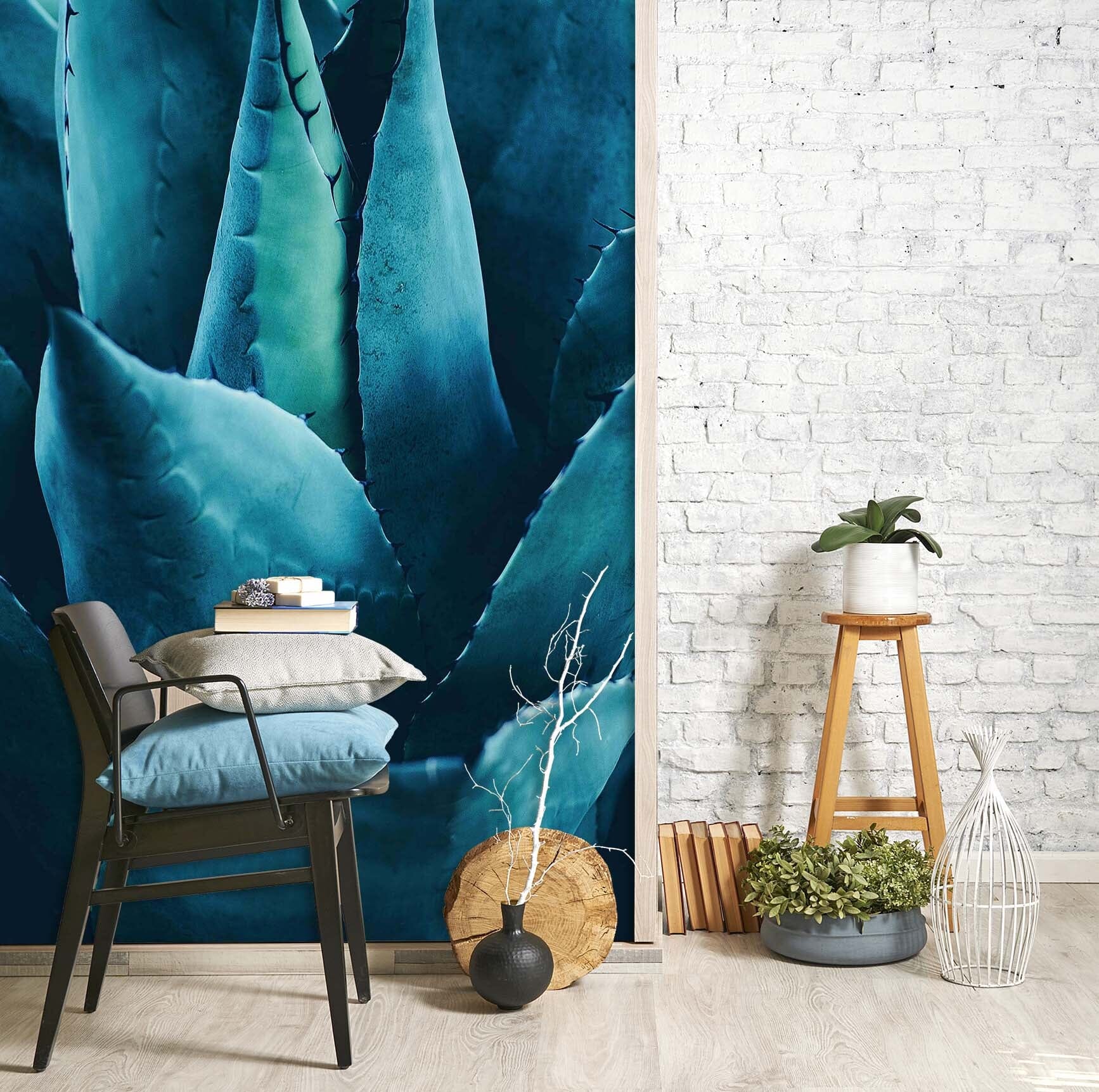 3D Green Aloe 1401 Boris Draschoff Wall Mural Wall Murals Wallpaper AJ Wallpaper 2