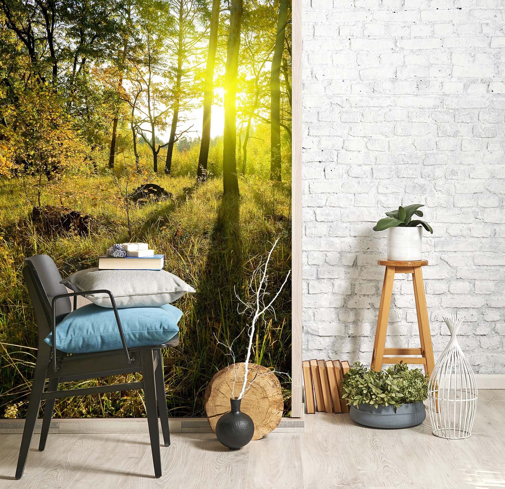 3D Forest Sunlight 080 Wall Murals Wallpaper AJ Wallpaper 2