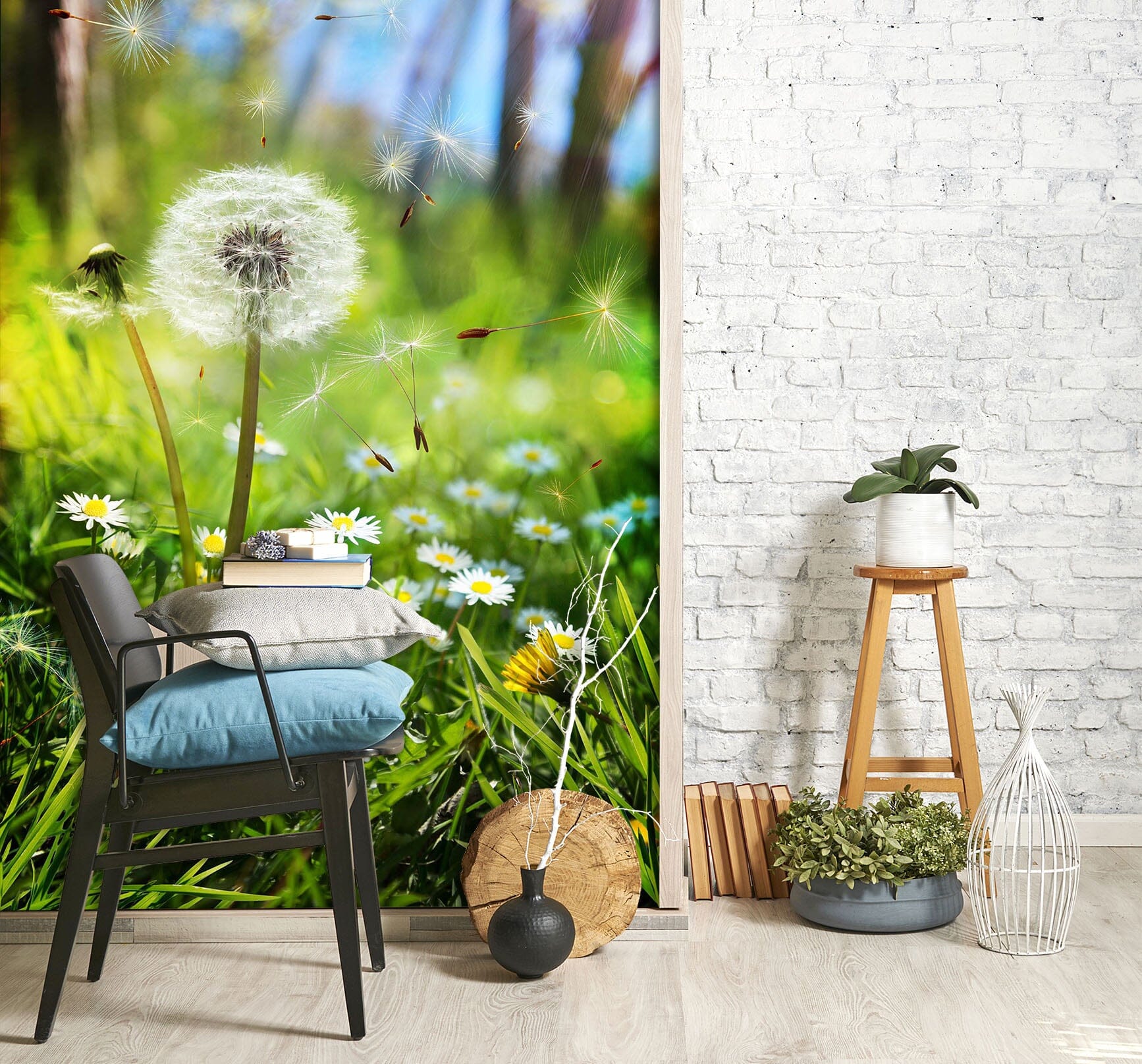 3D Dandelion Grass 071 Wall Murals Wallpaper AJ Wallpaper 2