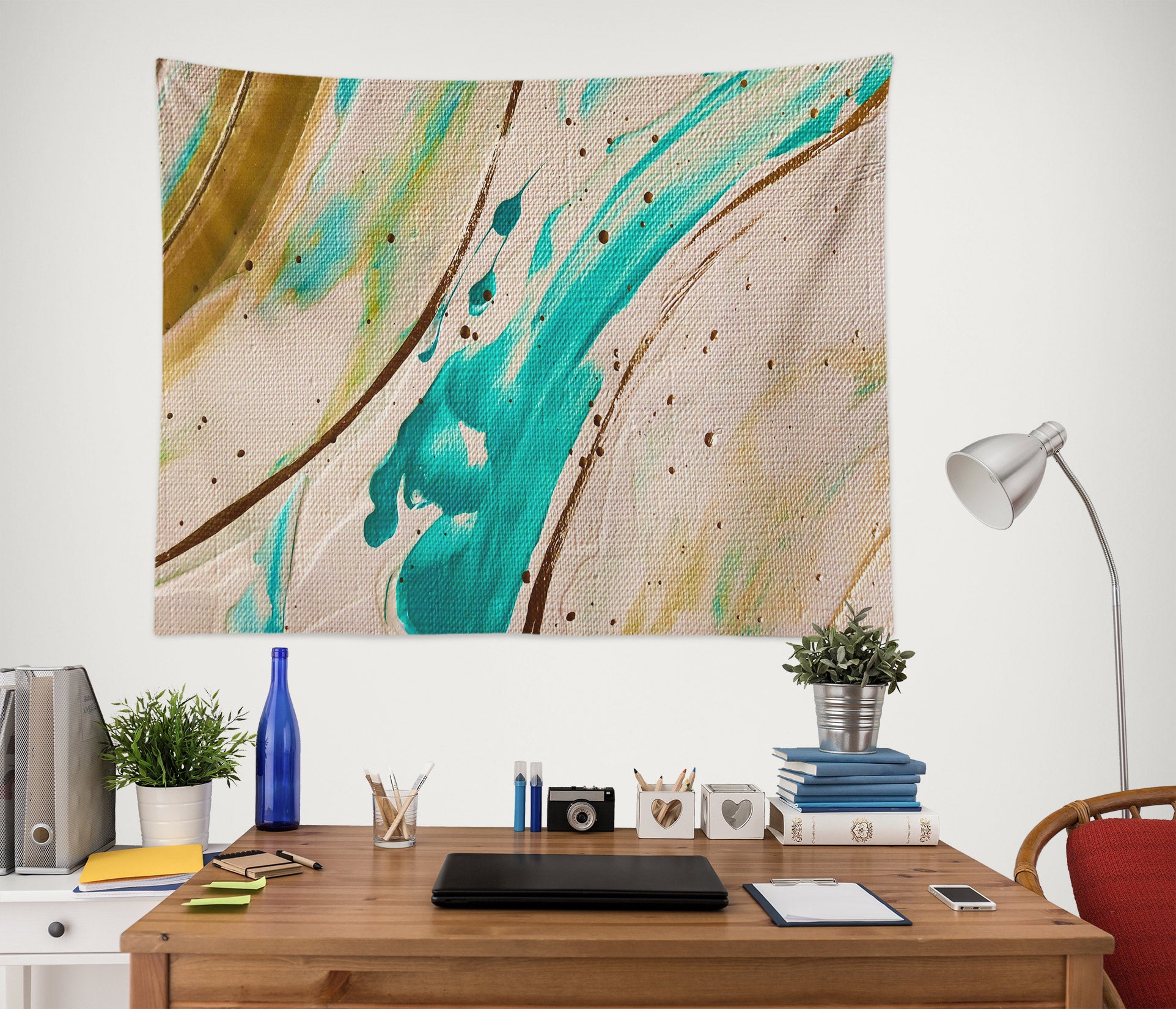 3D Green Doodle 3416 Skromova Marina Tapestry Hanging Cloth Hang