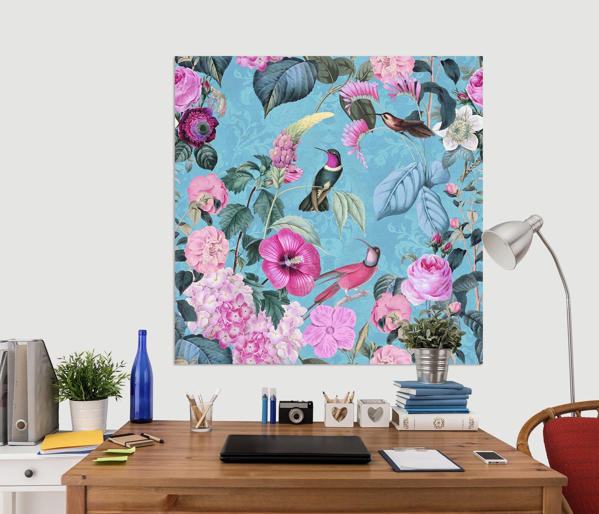 3D Bird Flowers 024 Andrea haase Wall Sticker Wallpaper AJ Wallpaper 2