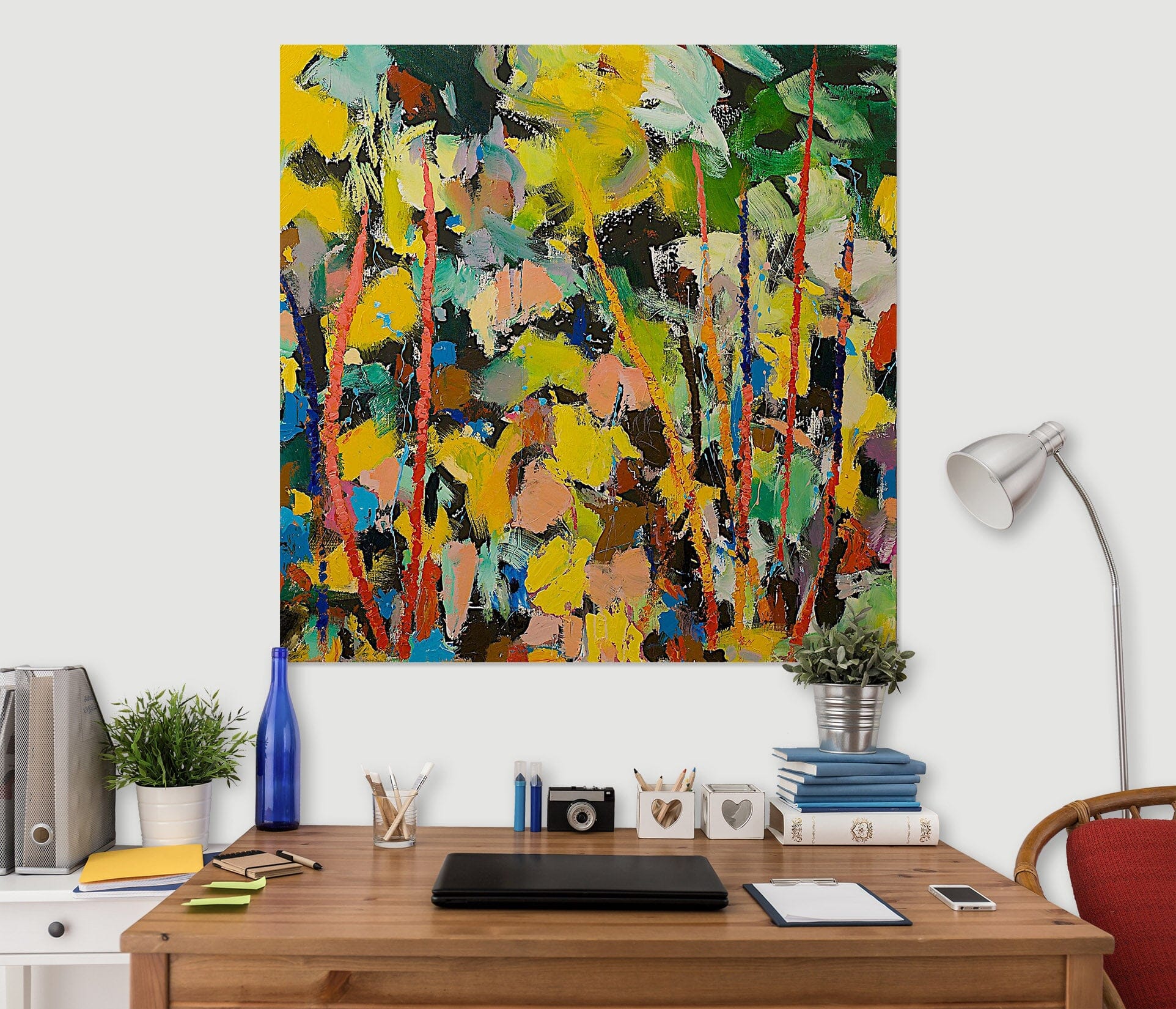 3D Yellow Leaves 152 Allan P. Friedlander Wall Sticker Wallpaper AJ Wallpaper 2