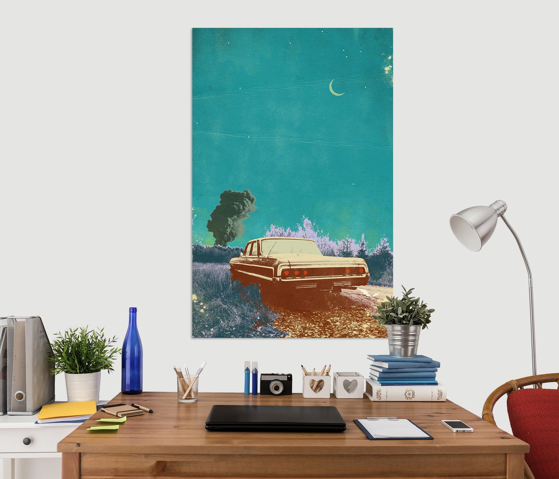 3D Night Prairie 012 Showdeer Wall Sticker Wallpaper AJ Wallpaper 2