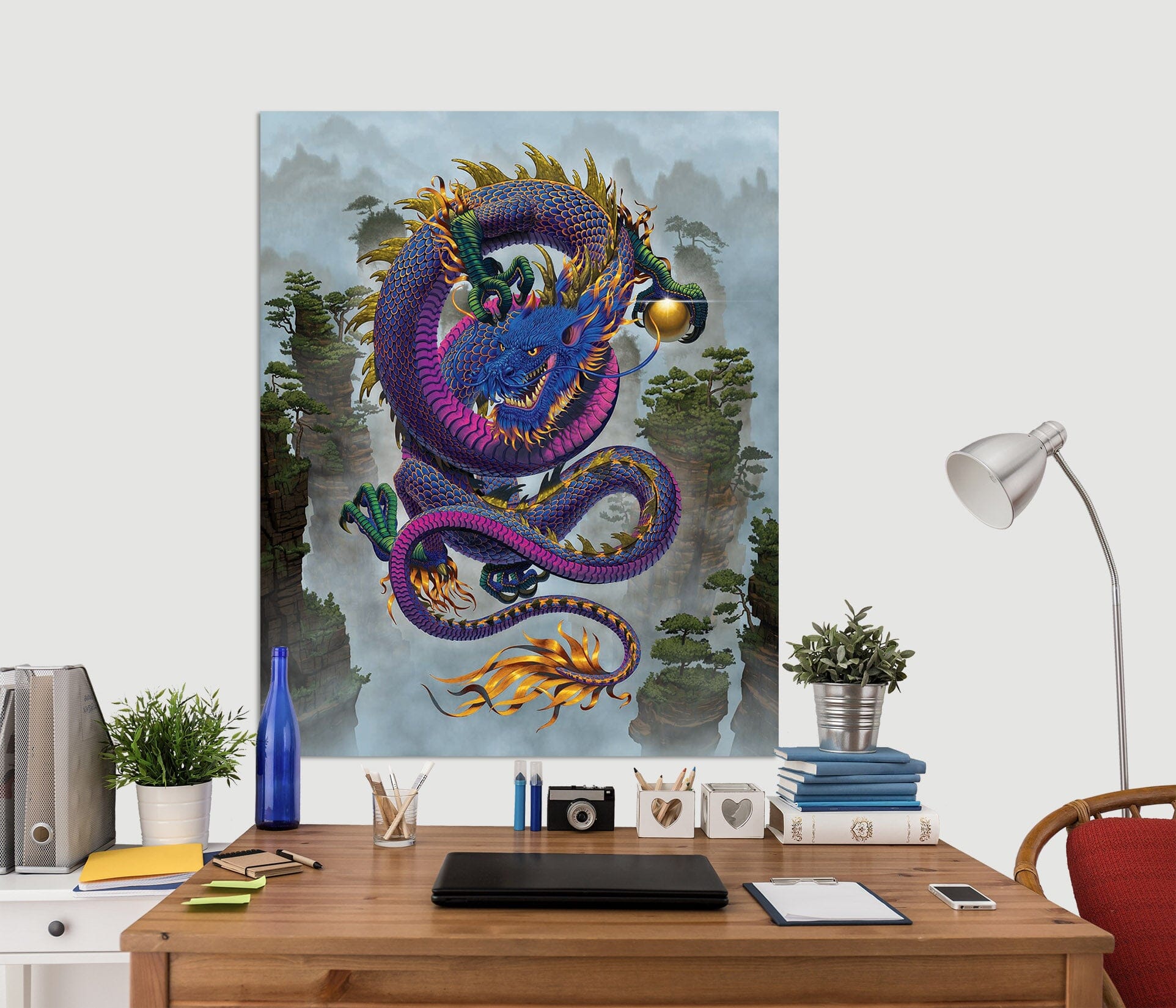 3D Good Fortune Dragon Def 040 Vincent Hie Wall Sticker Wallpaper AJ Wallpaper 2
