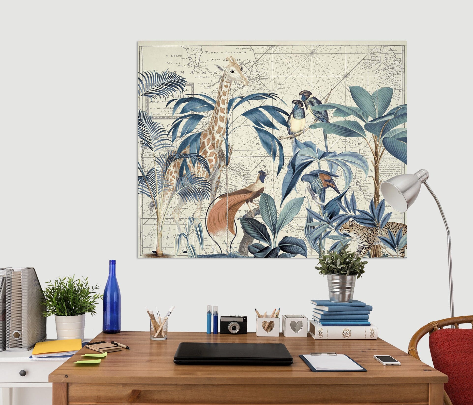 3D Palm Tree Map 047 Andrea haase Wall Sticker Wallpaper AJ Wallpaper 2