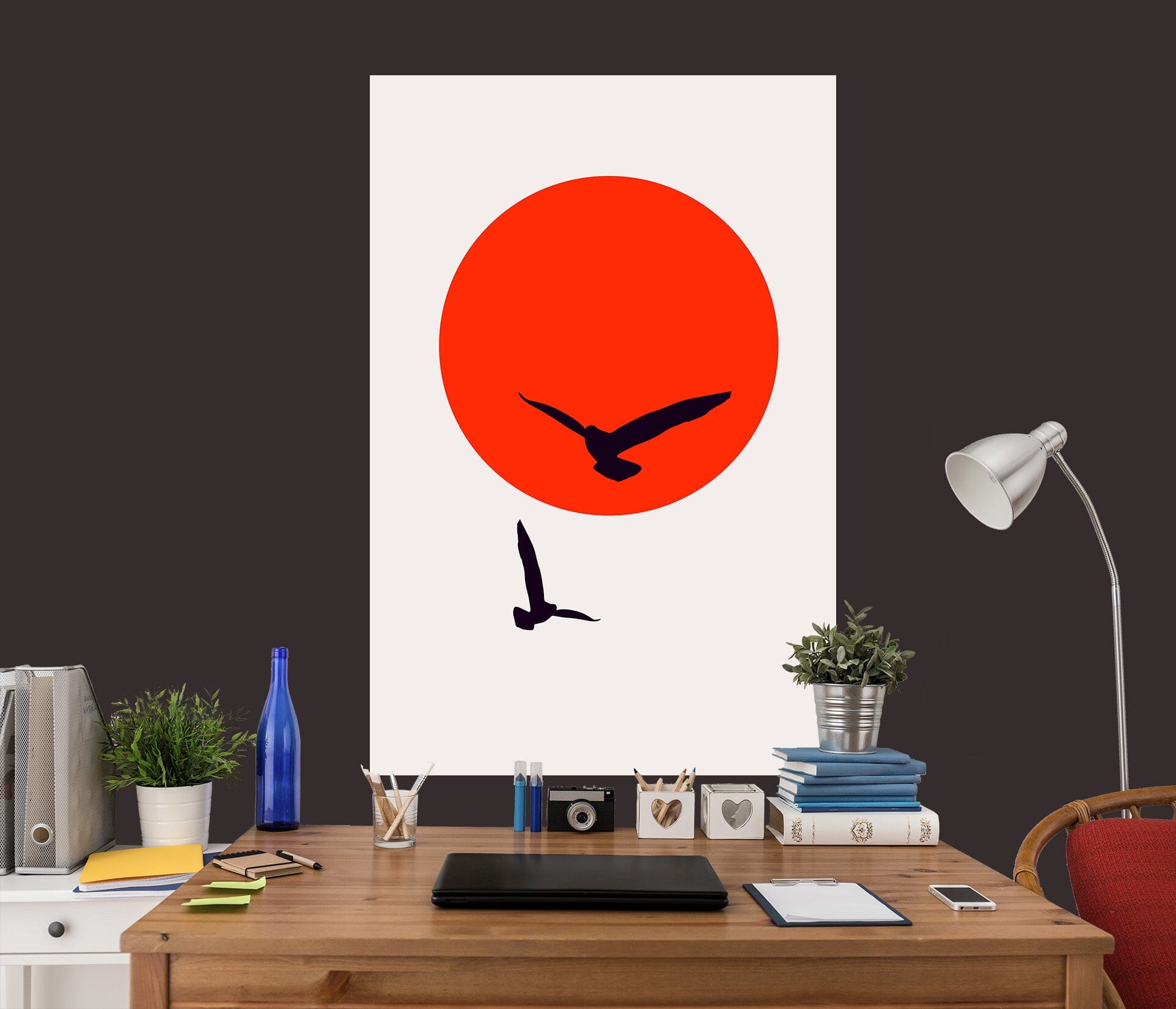 3D Sun Bird 112 Boris Draschoff Wall Sticker Wallpaper AJ Wallpaper 2