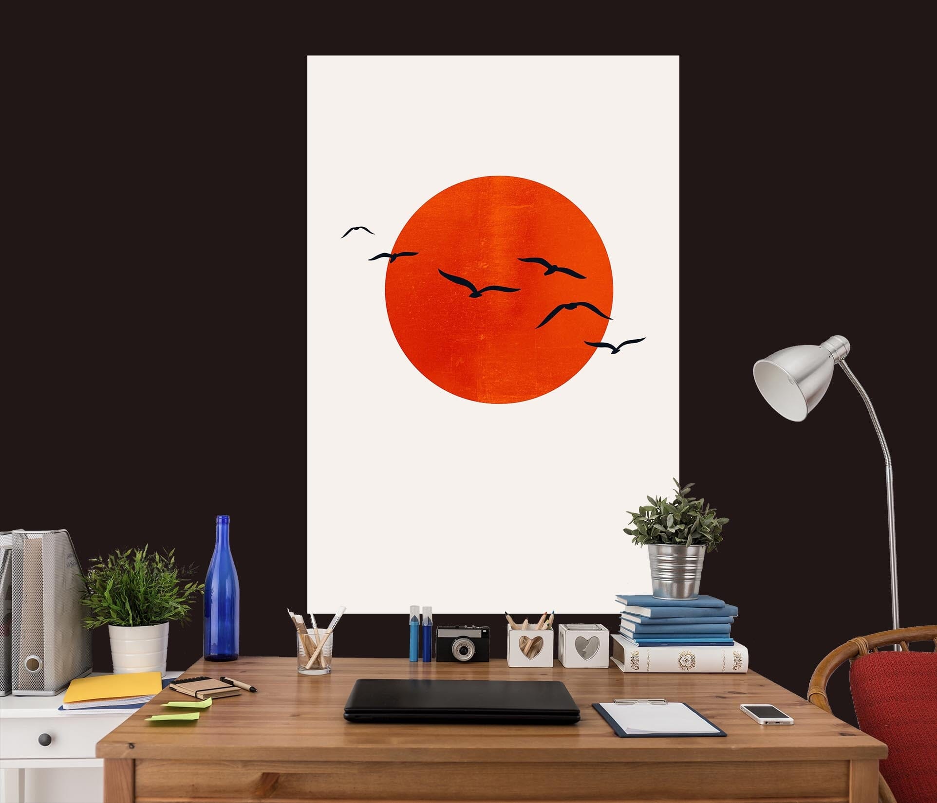 3D Red Sun 101 Boris Draschoff Wall Sticker Wallpaper AJ Wallpaper 2