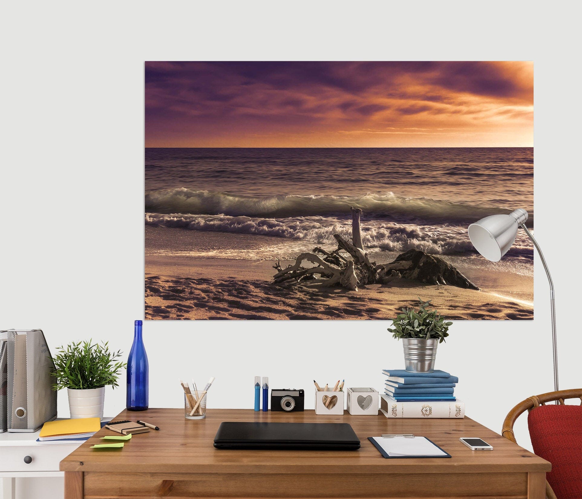 3D Wave Beach 204 Marco Carmassi Wall Sticker Wallpaper AJ Wallpaper 2