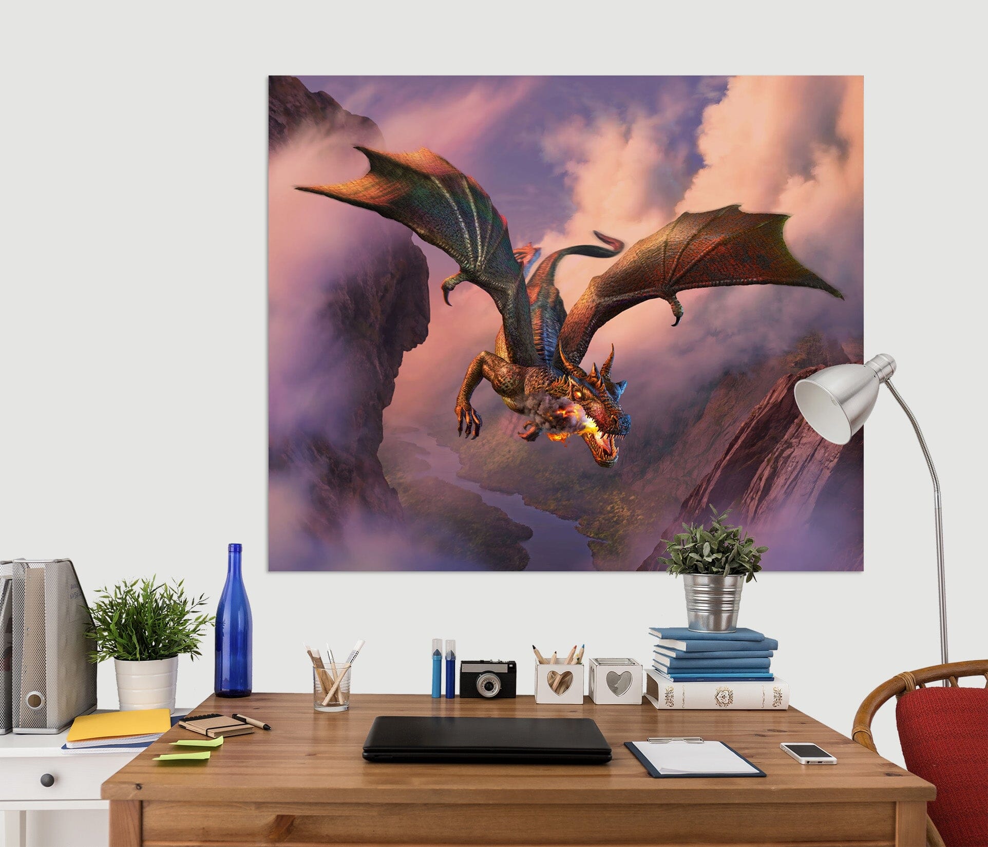 3D Fire Flight 018 Jerry LoFaro Wall Sticker Wallpaper AJ Wallpaper 2