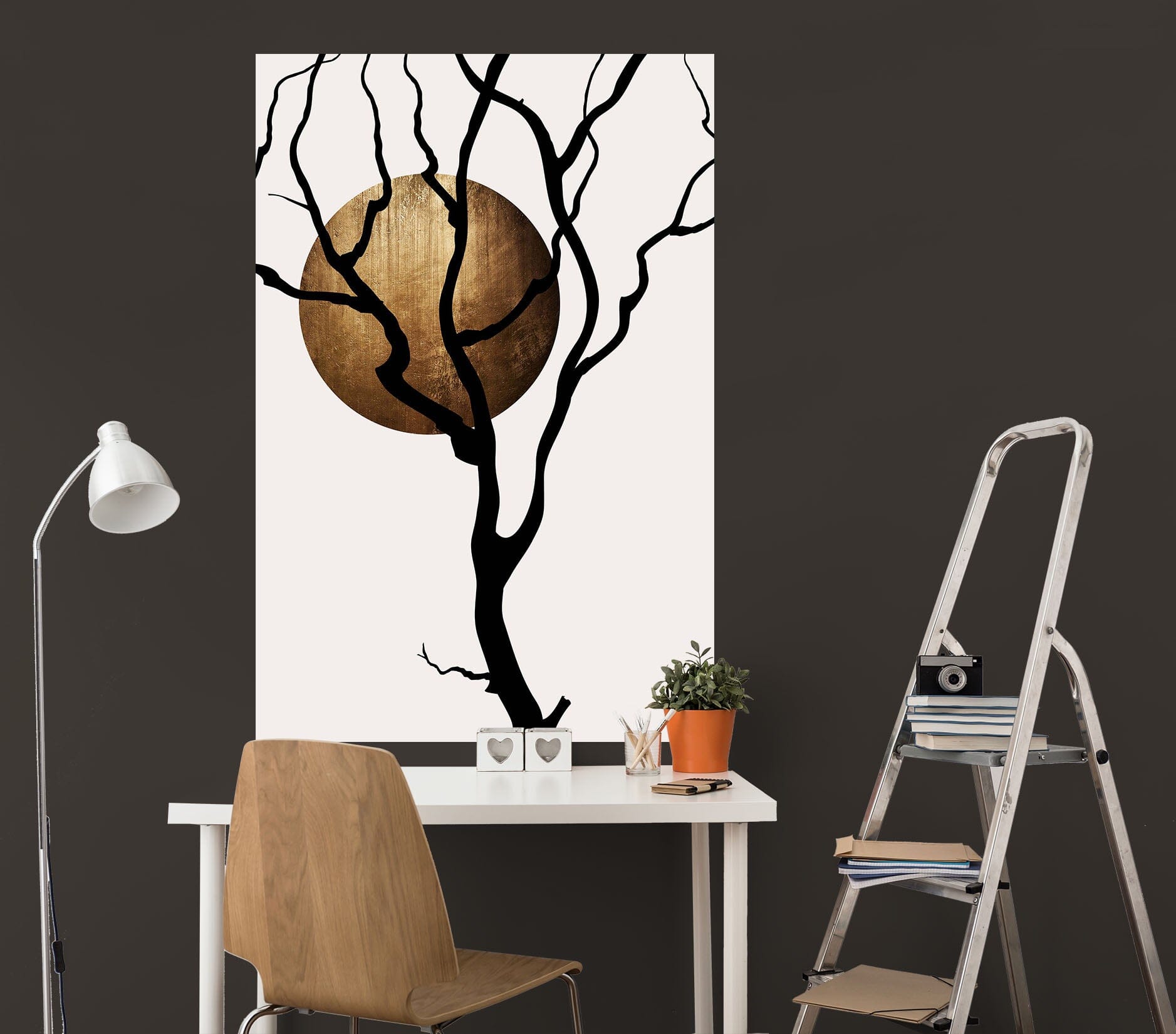 3D Twig Moon 187 Boris Draschoff Wall Sticker Wallpaper AJ Wallpaper 2