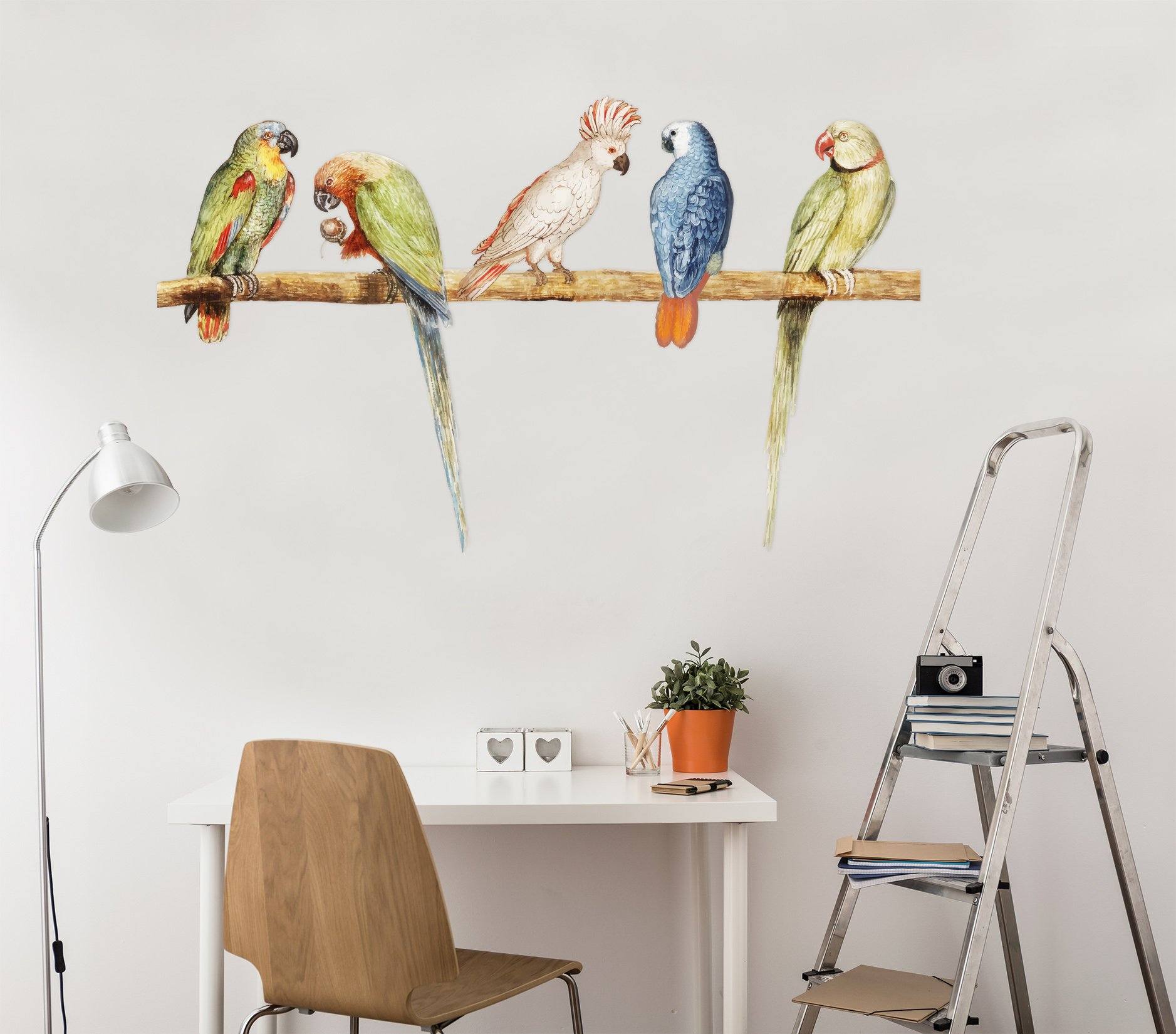 3D Parrot 069 Animals Wall Stickers Wallpaper AJ Wallpaper