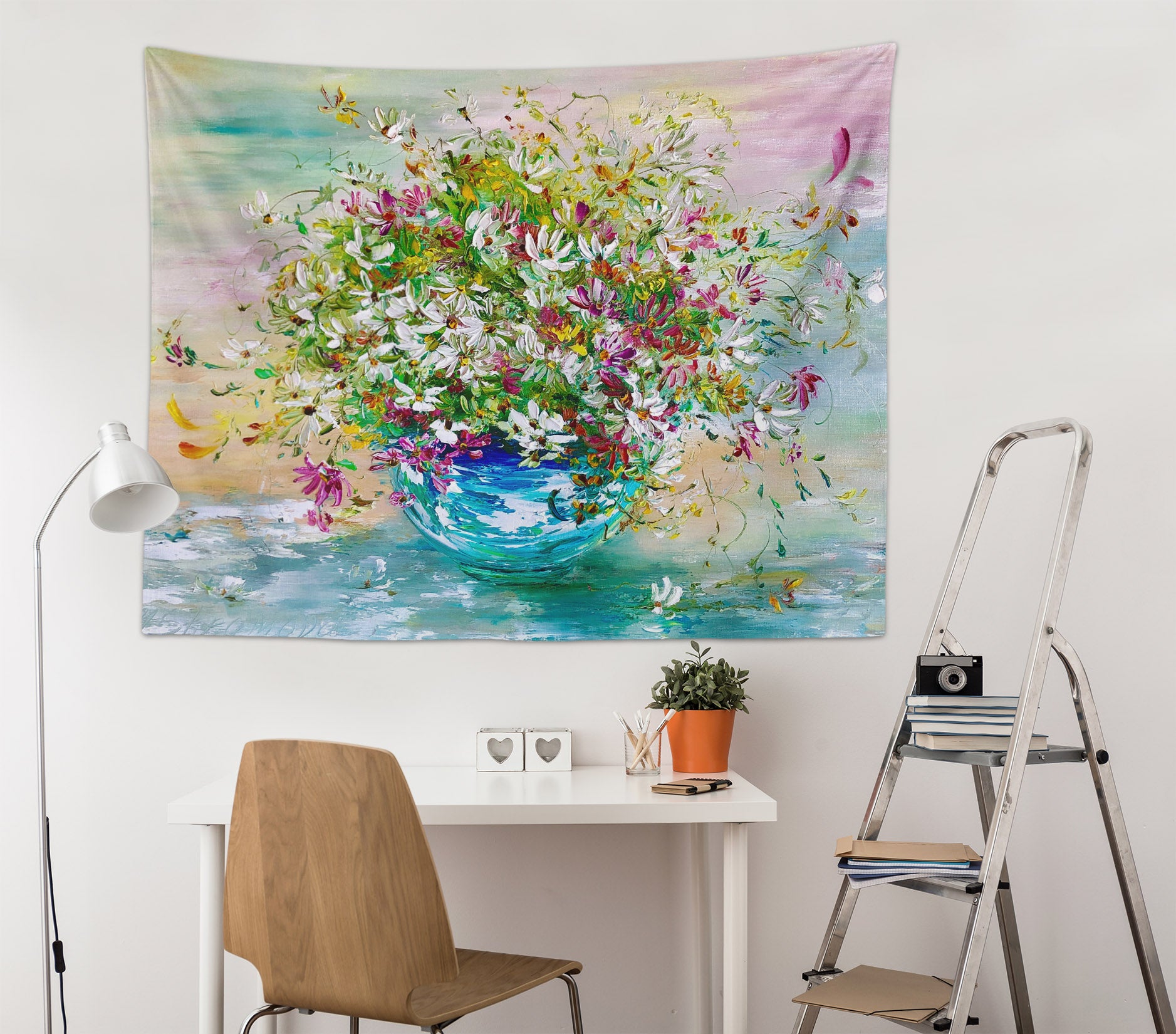 3D Colorful Vase 3665 Skromova Marina Tapestry Hanging Cloth Hang