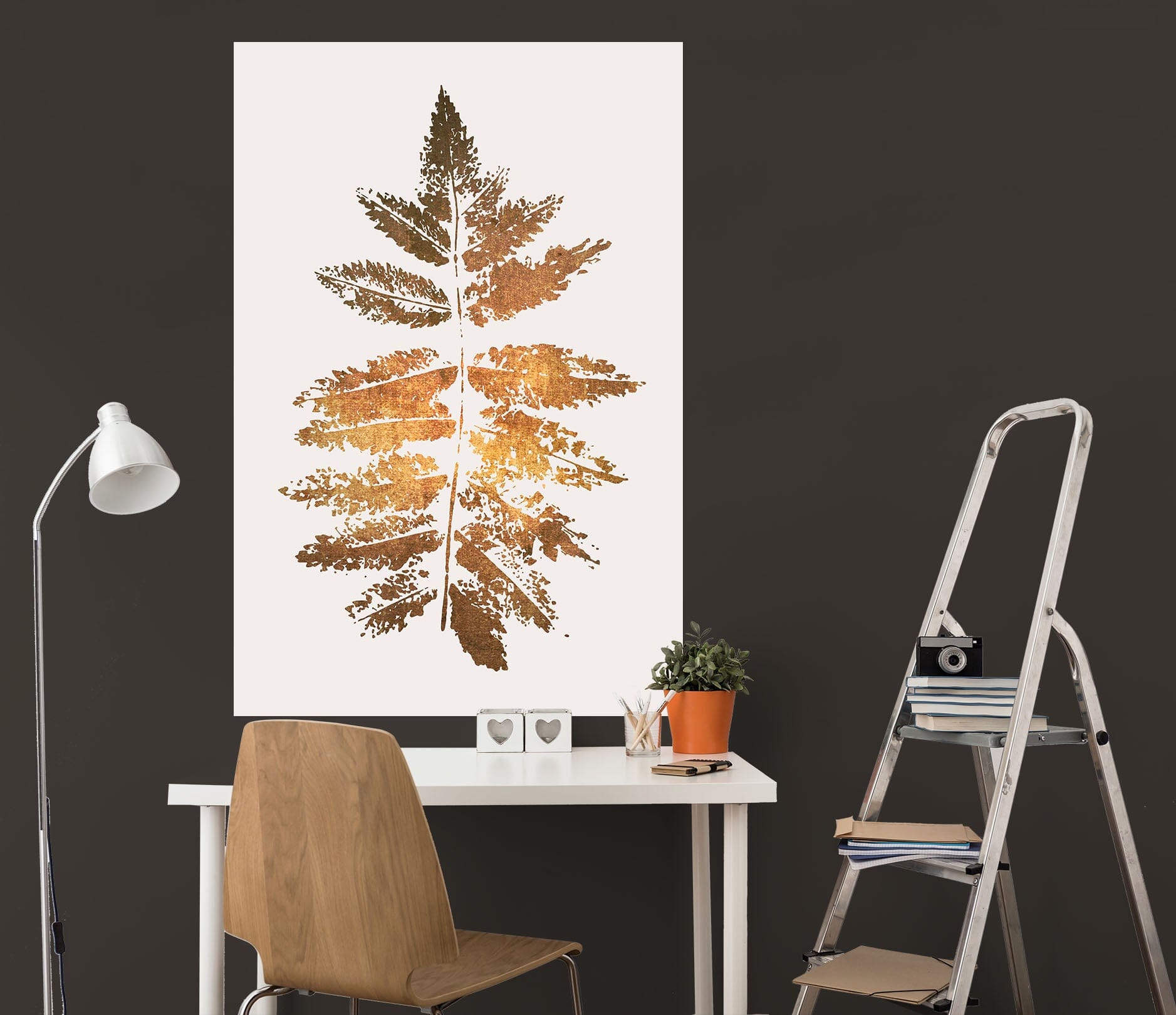 3D Golden Leaves 192 Boris Draschoff Wall Sticker Wallpaper AJ Wallpaper 2