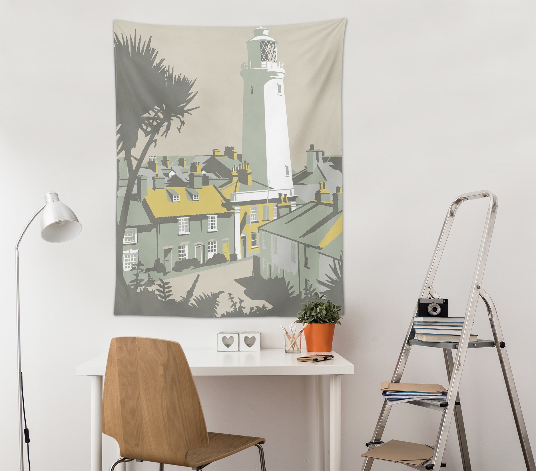 3D Small Town House 5376 Steve Read Tapestry Hanging Cloth Hang