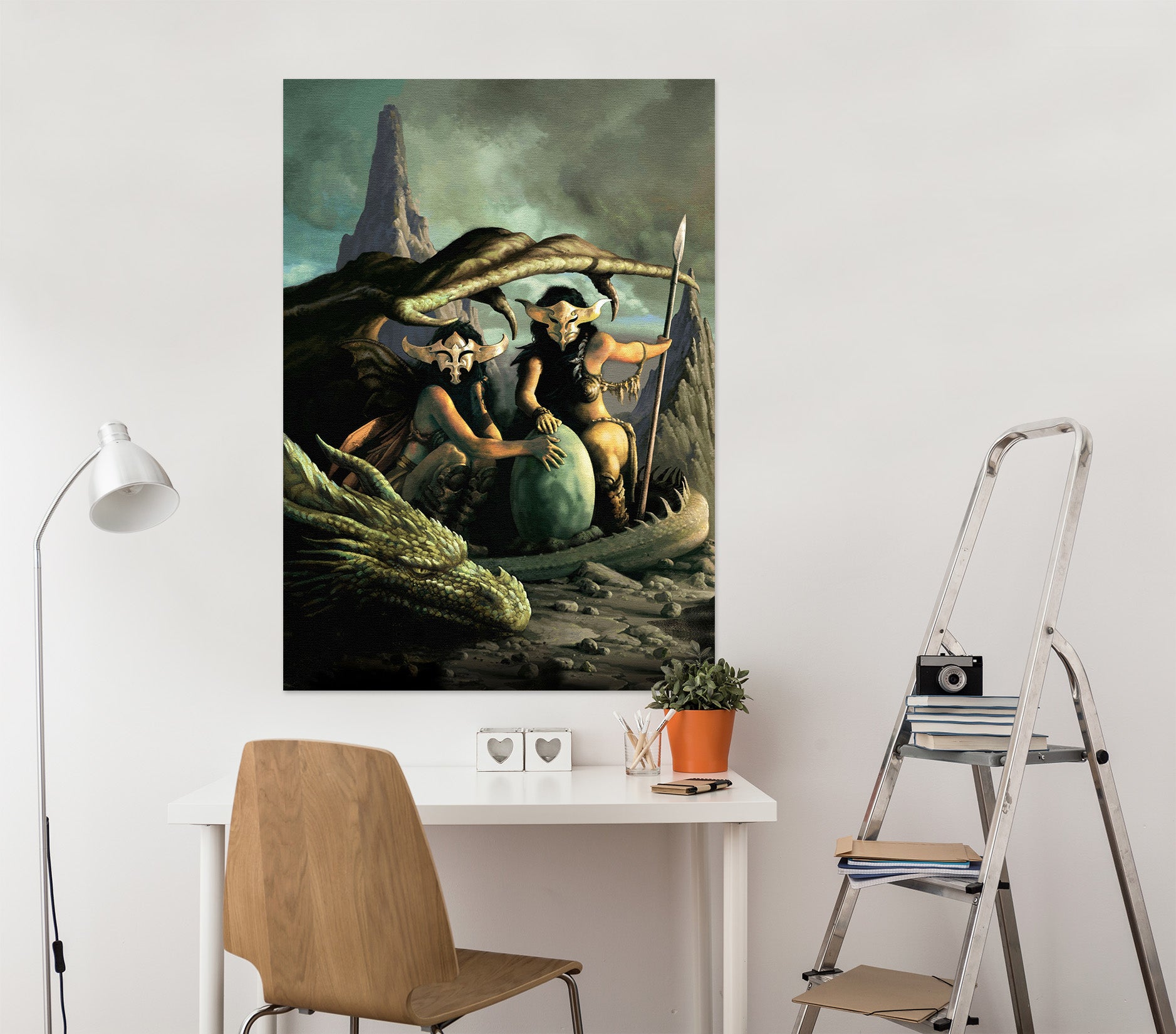 3D Mask Man Dragon Egg 8114 Ciruelo Wall Sticker