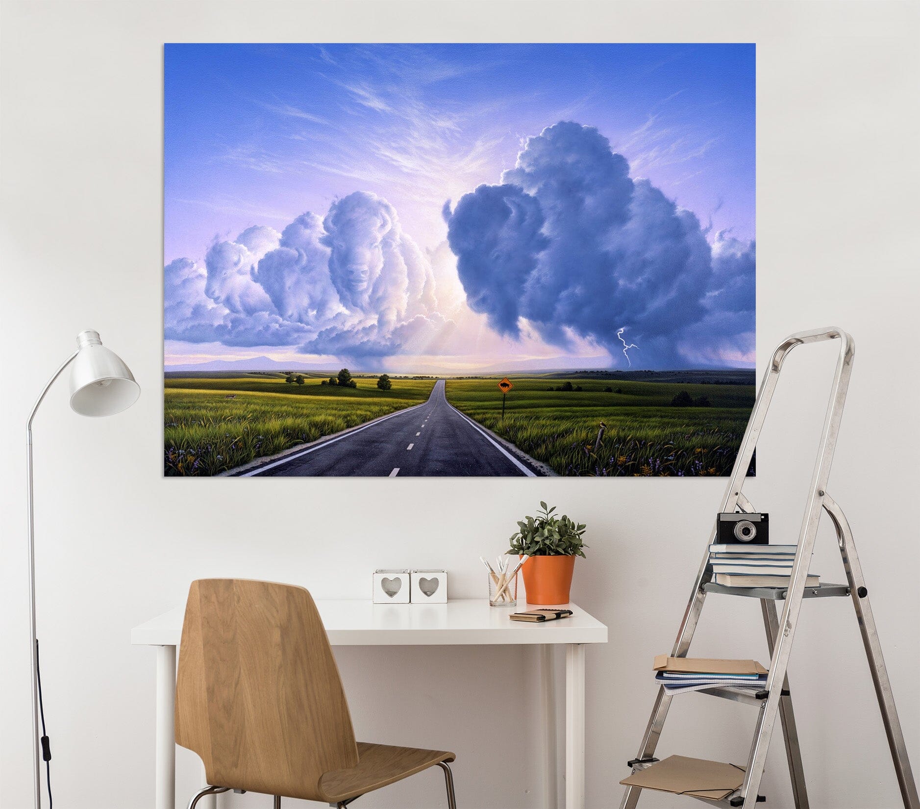 3D Buffalo Crossing 013 Jerry LoFaro Wall Sticker Wallpaper AJ Wallpaper 2