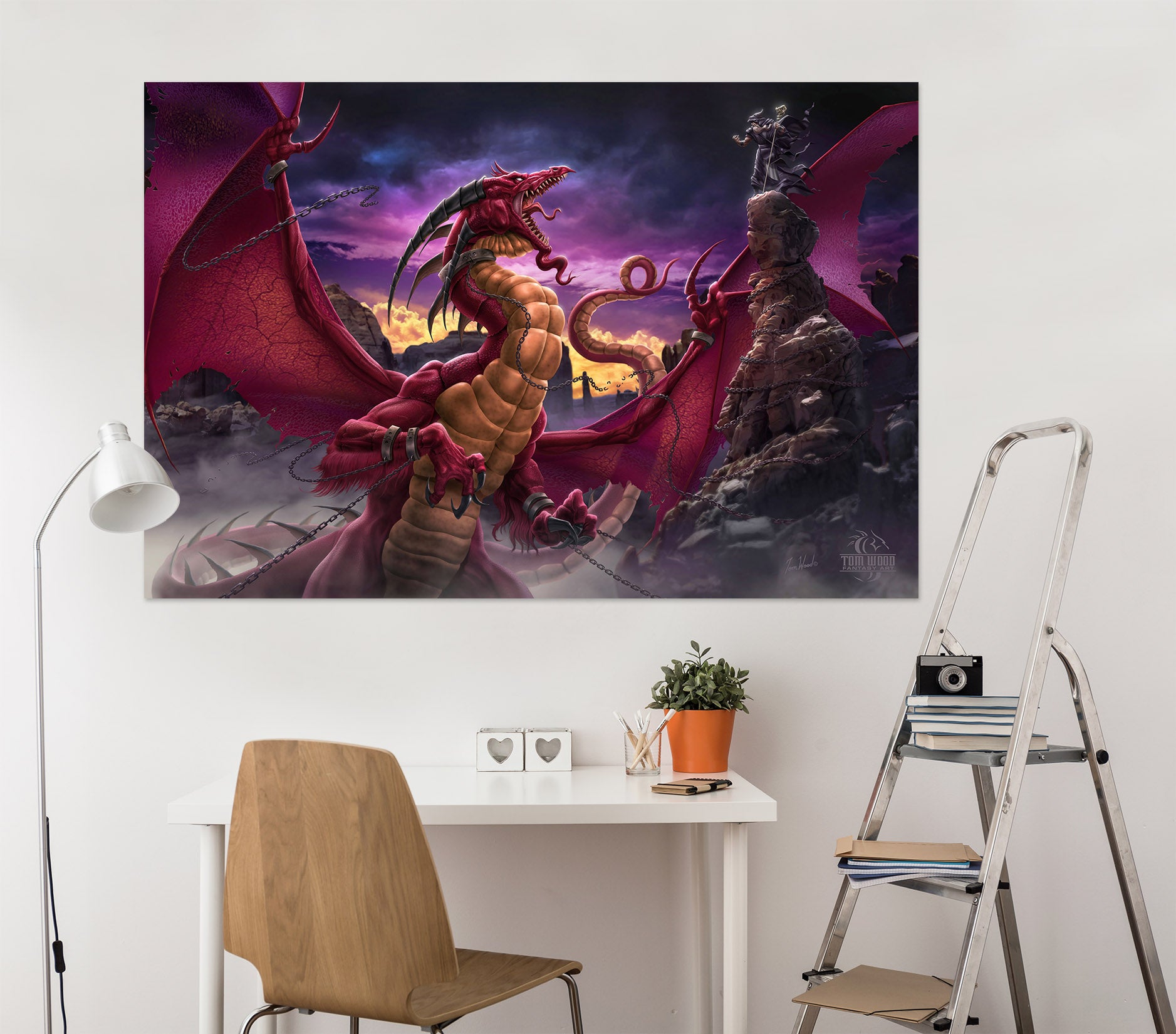 3D Red Dragon 5096 Tom Wood Wall Sticker