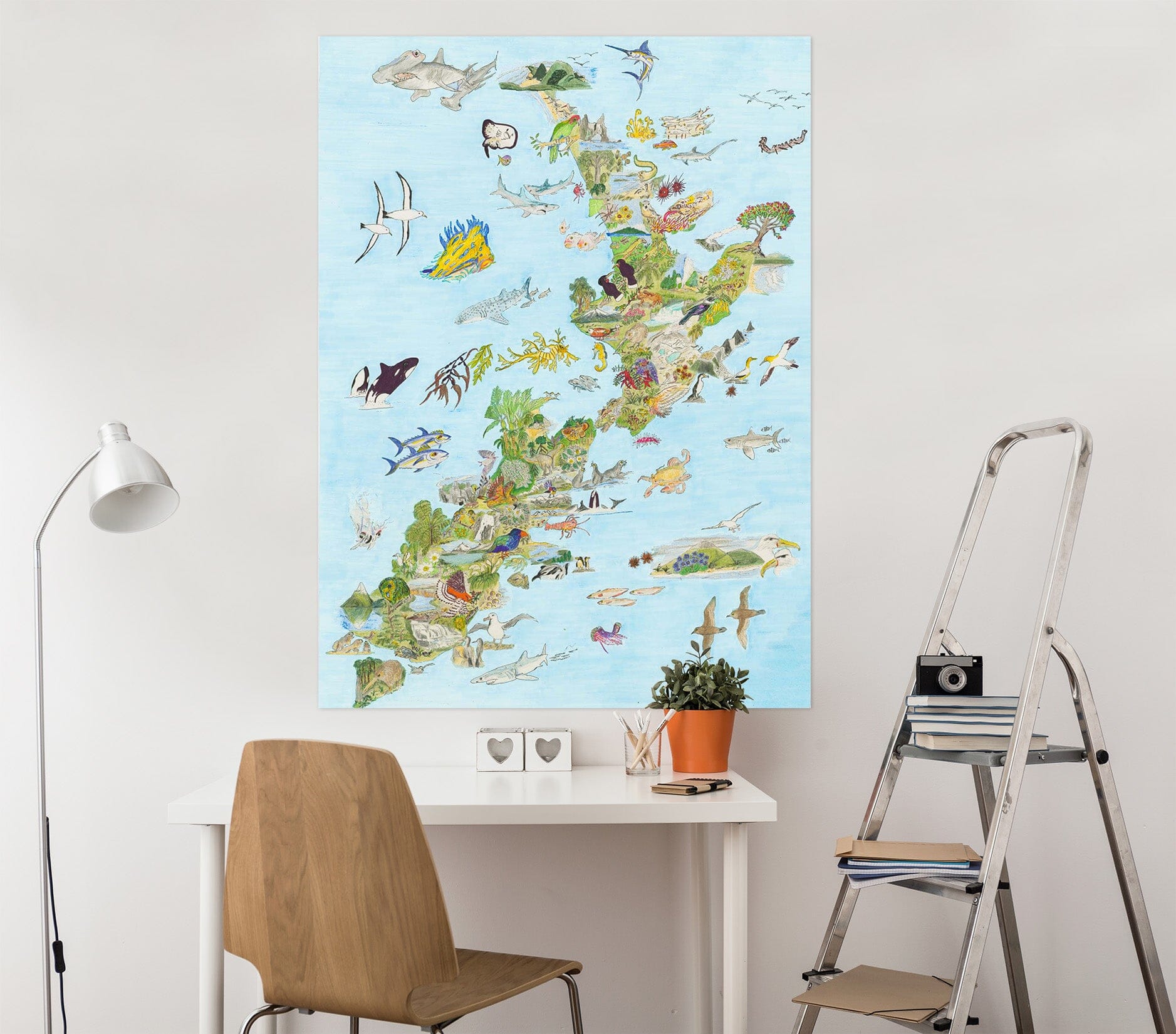 3D Straight Island 026 Michael Sewell Wall Sticker Wallpaper AJ Wallpaper 2