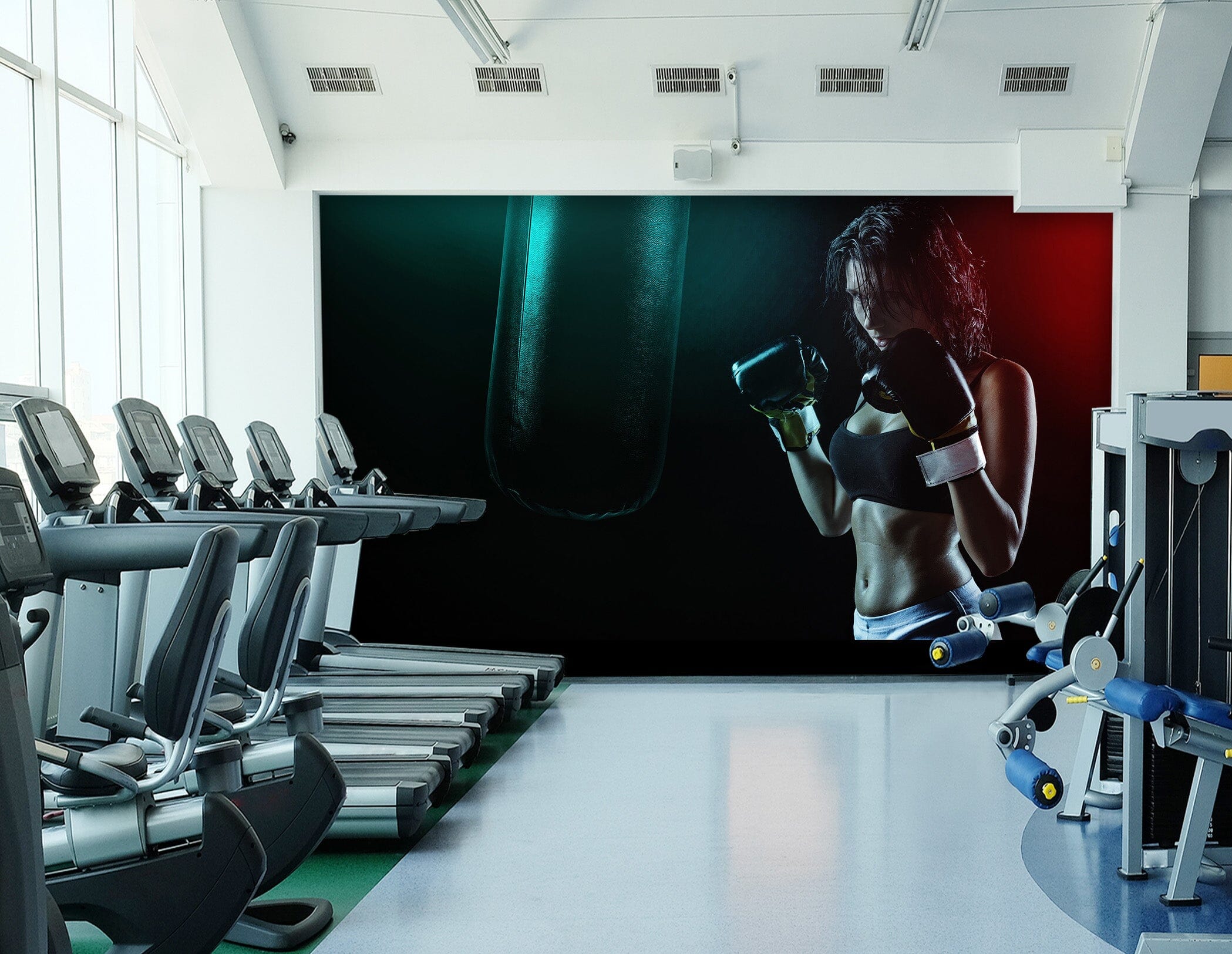 3D Boxing Girl 208 Wall Murals Wallpaper AJ Wallpaper 2