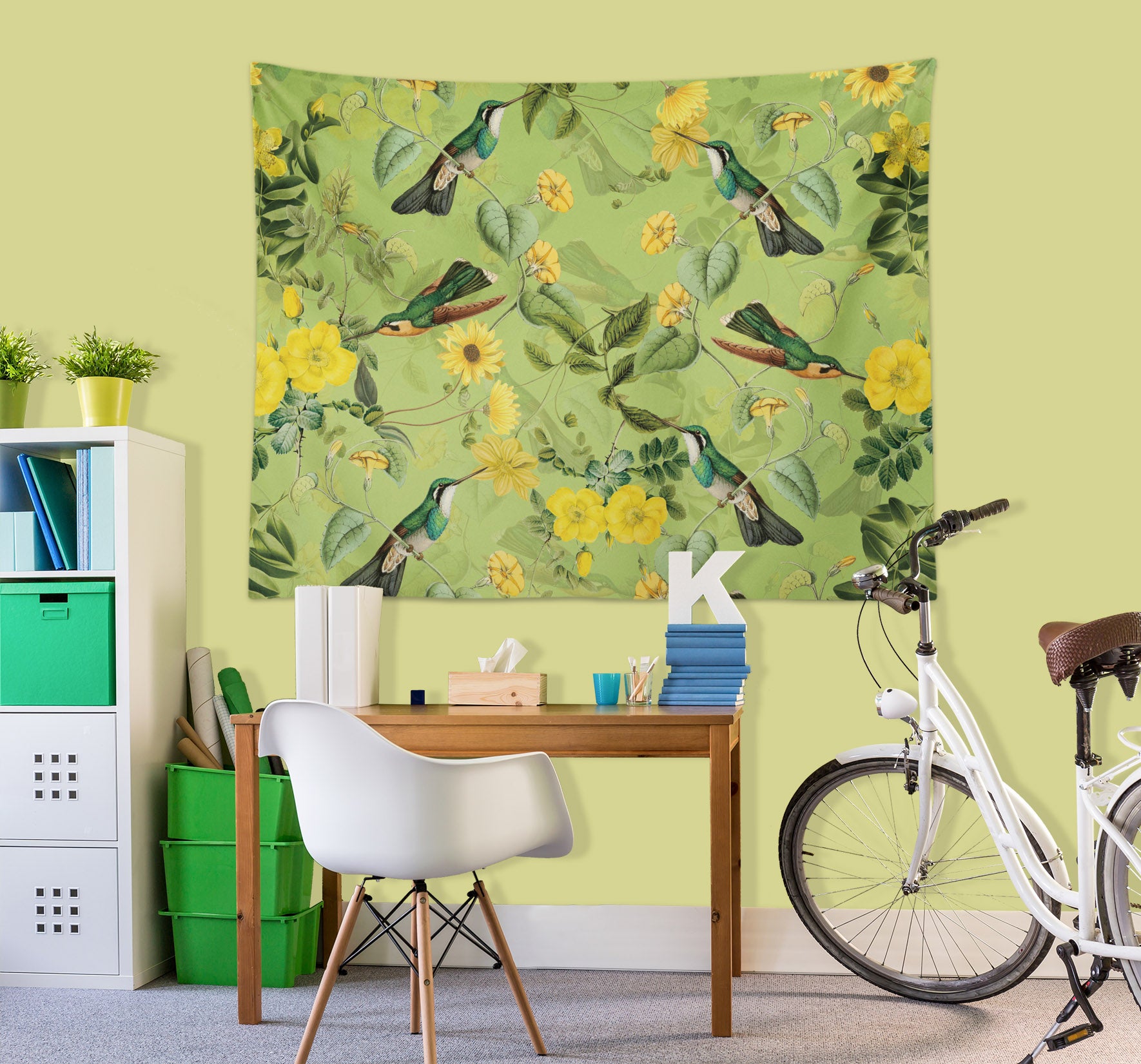 3D Yellow Flower 5326 Uta Naumann Tapestry Hanging Cloth Hang