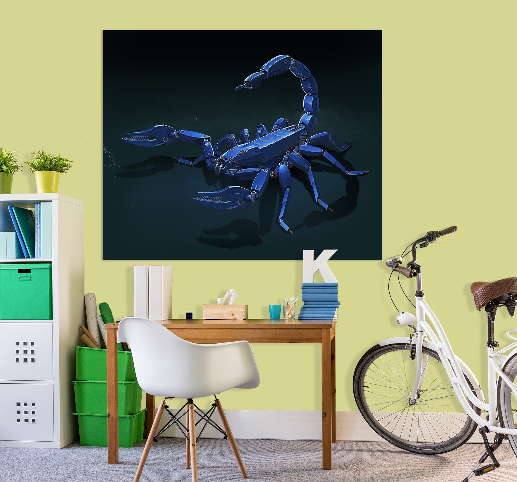 3D Metal Scorpion 053 Vincent Hie Wall Sticker Wallpaper AJ Wallpaper 2
