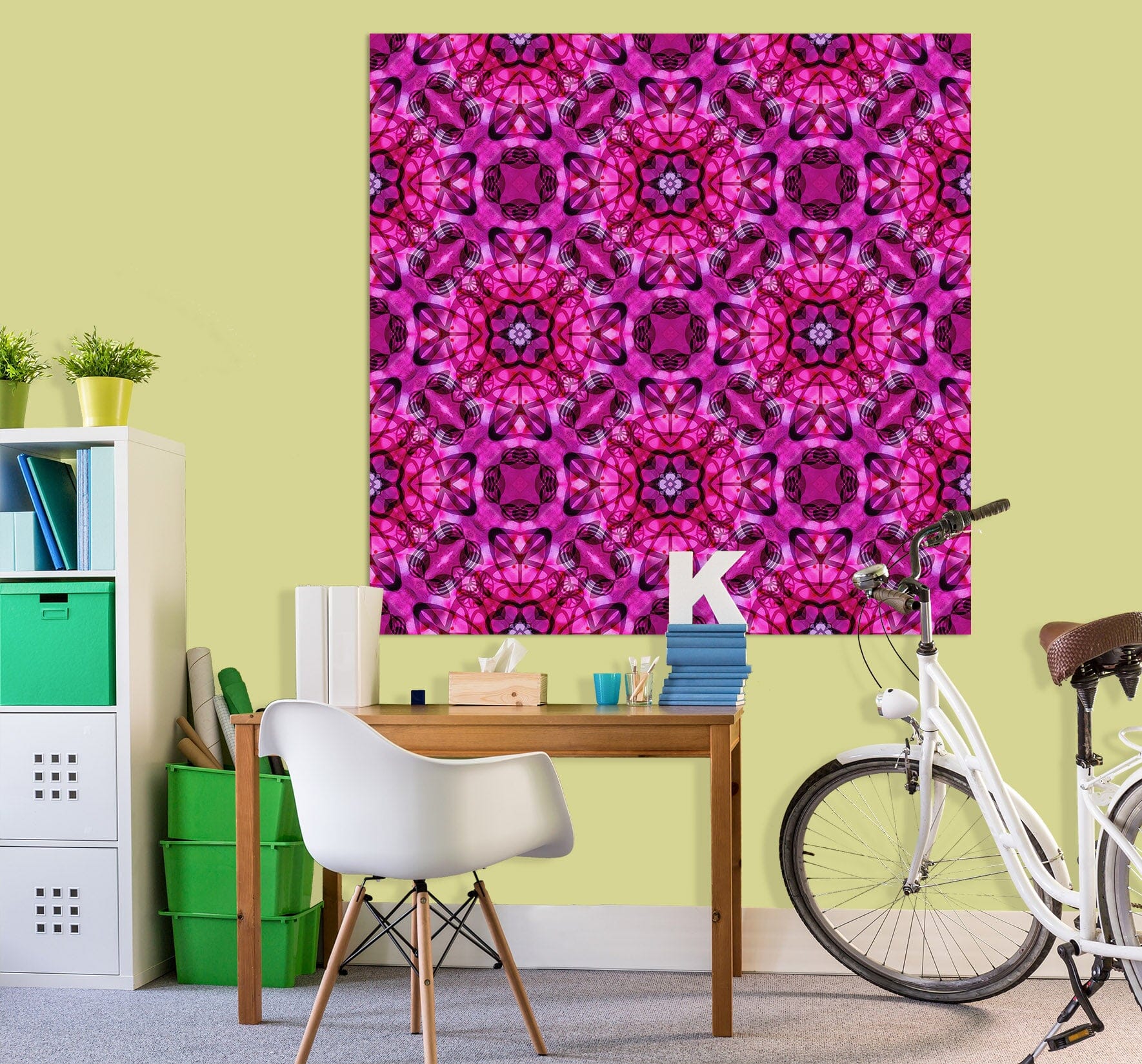 3D Purple Pattern 007 Shandra Smith Wall Sticker Wallpaper AJ Wallpaper 2